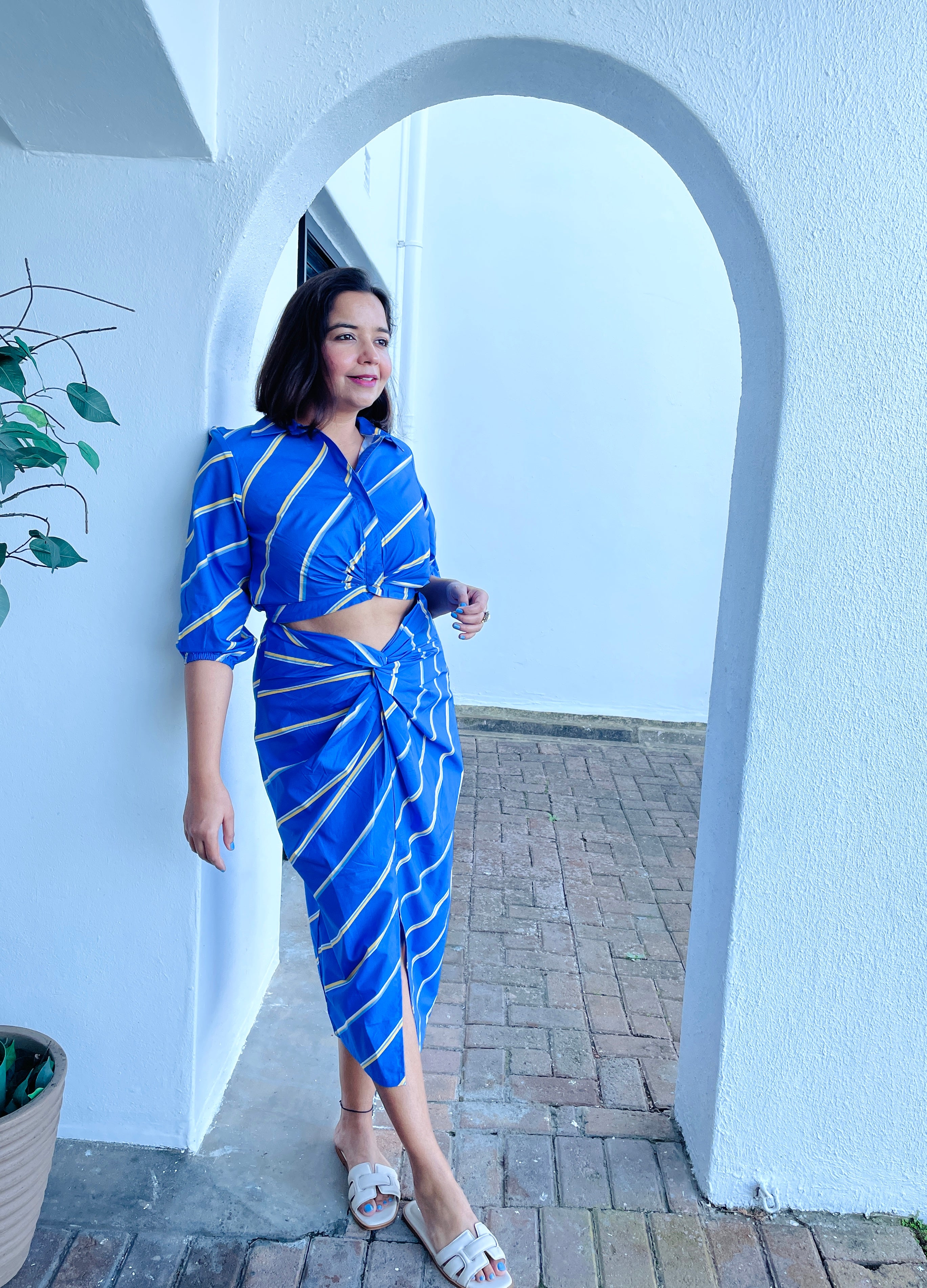 Blue Stripe Knot skirt image 6