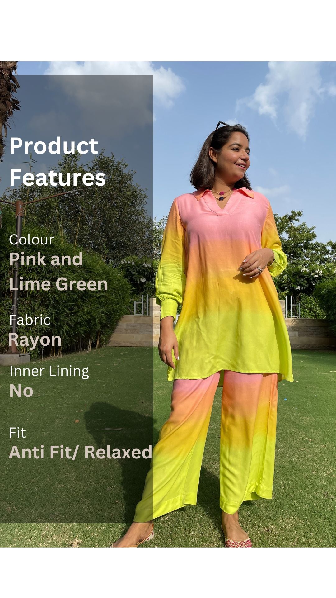 Pink & Lemon Ombre Co-ord Set image 8