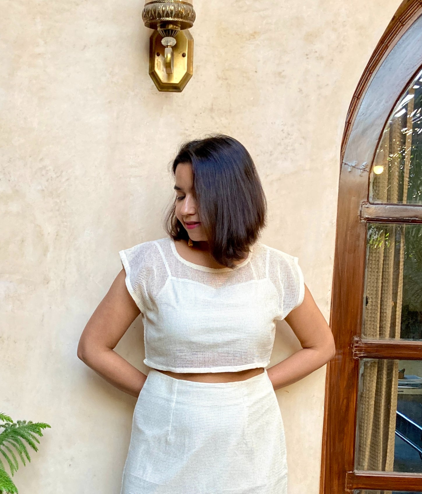 Organic Cotton Mesh Crop Top image 0