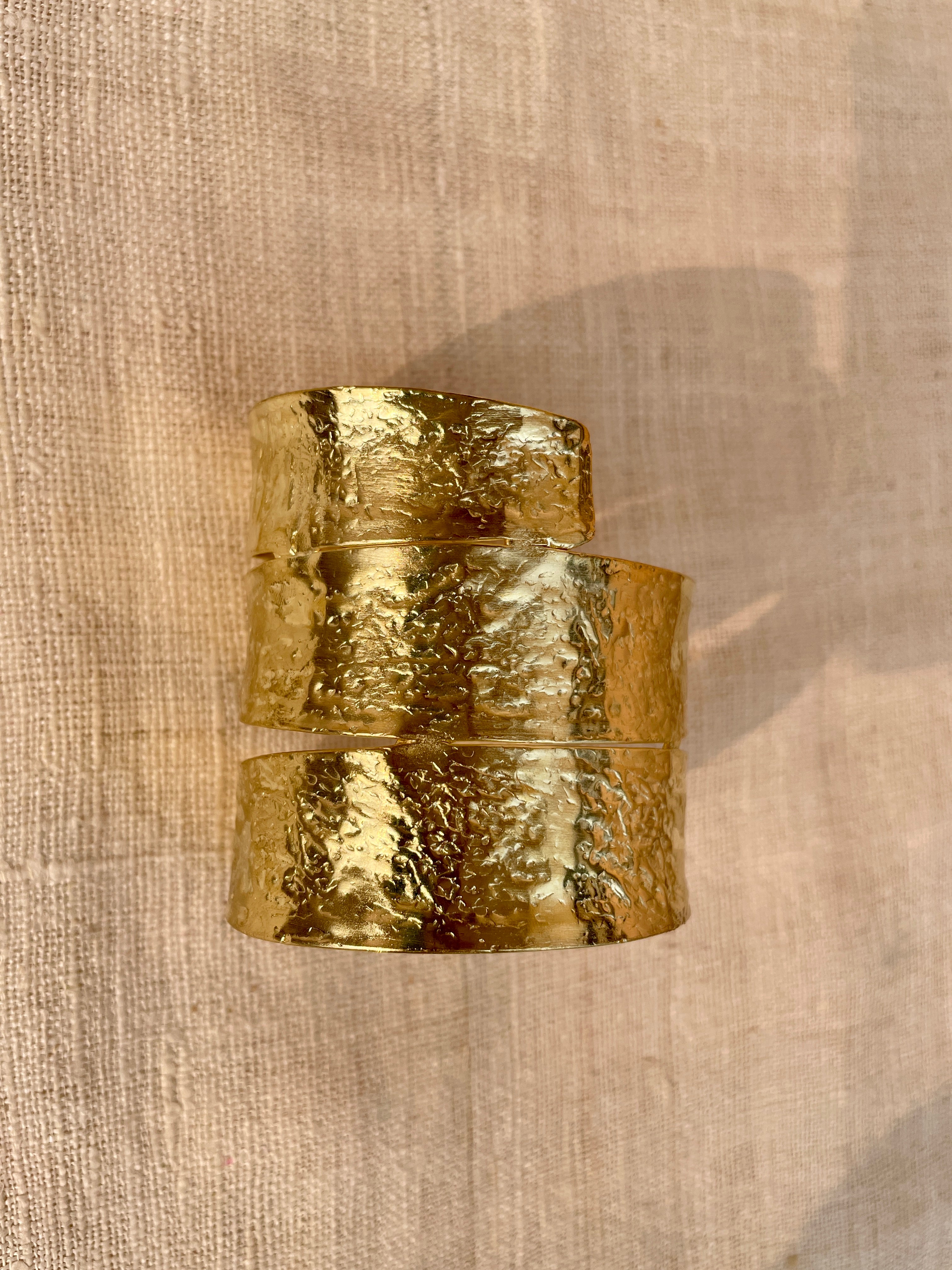 Brass Metal Wide Statement Cuff Bracelet image 3
