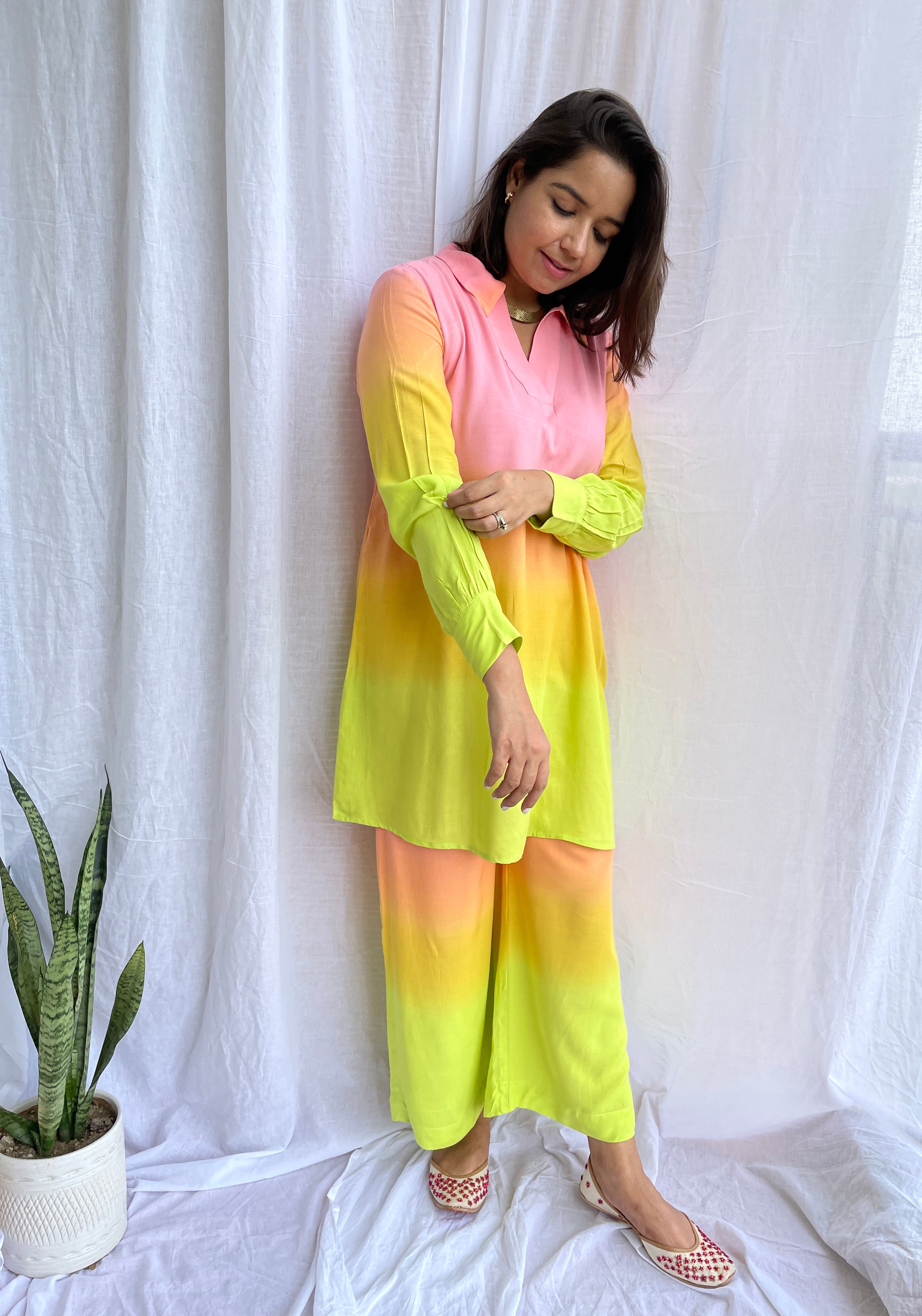 Pink & Lemon Ombre Co-ord Set image 1