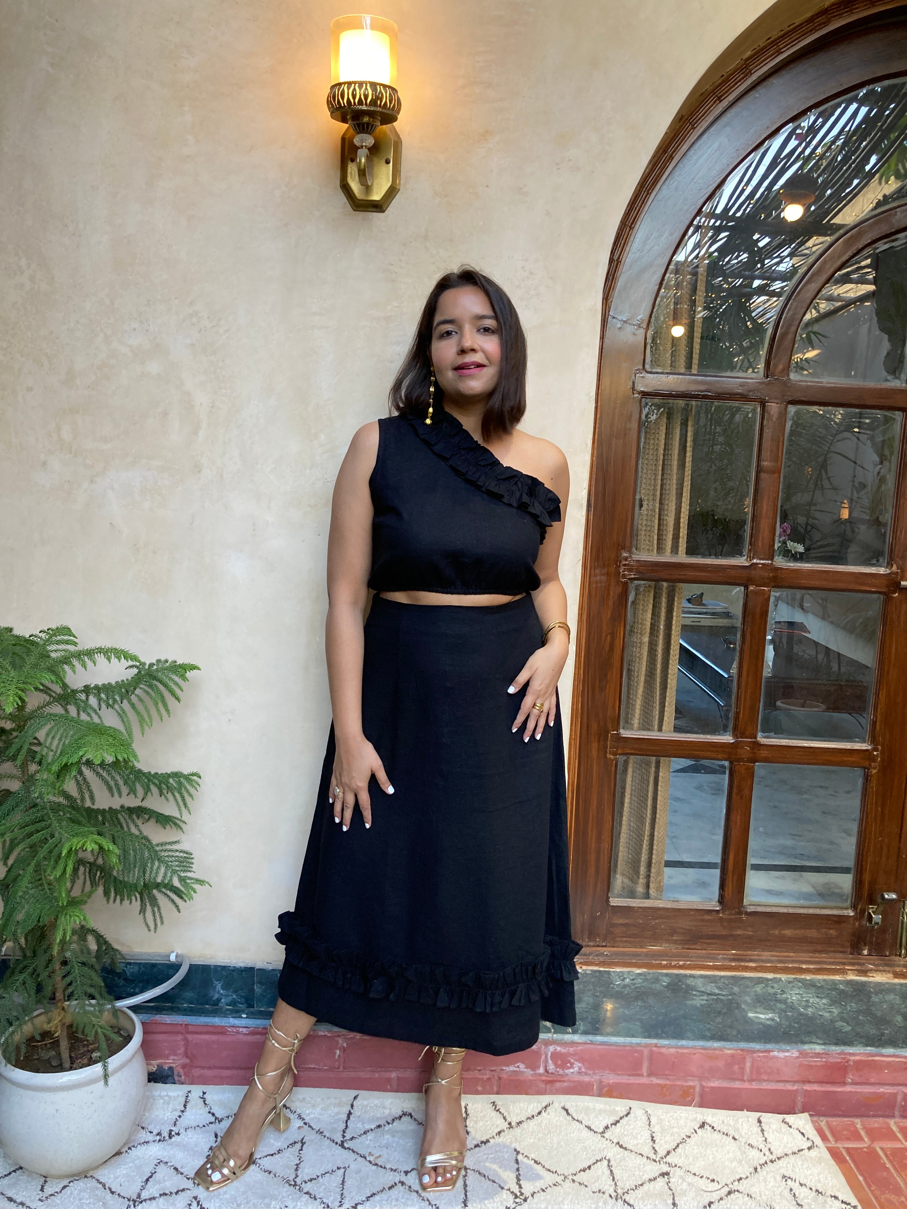 Linen Black Coord Set image 0