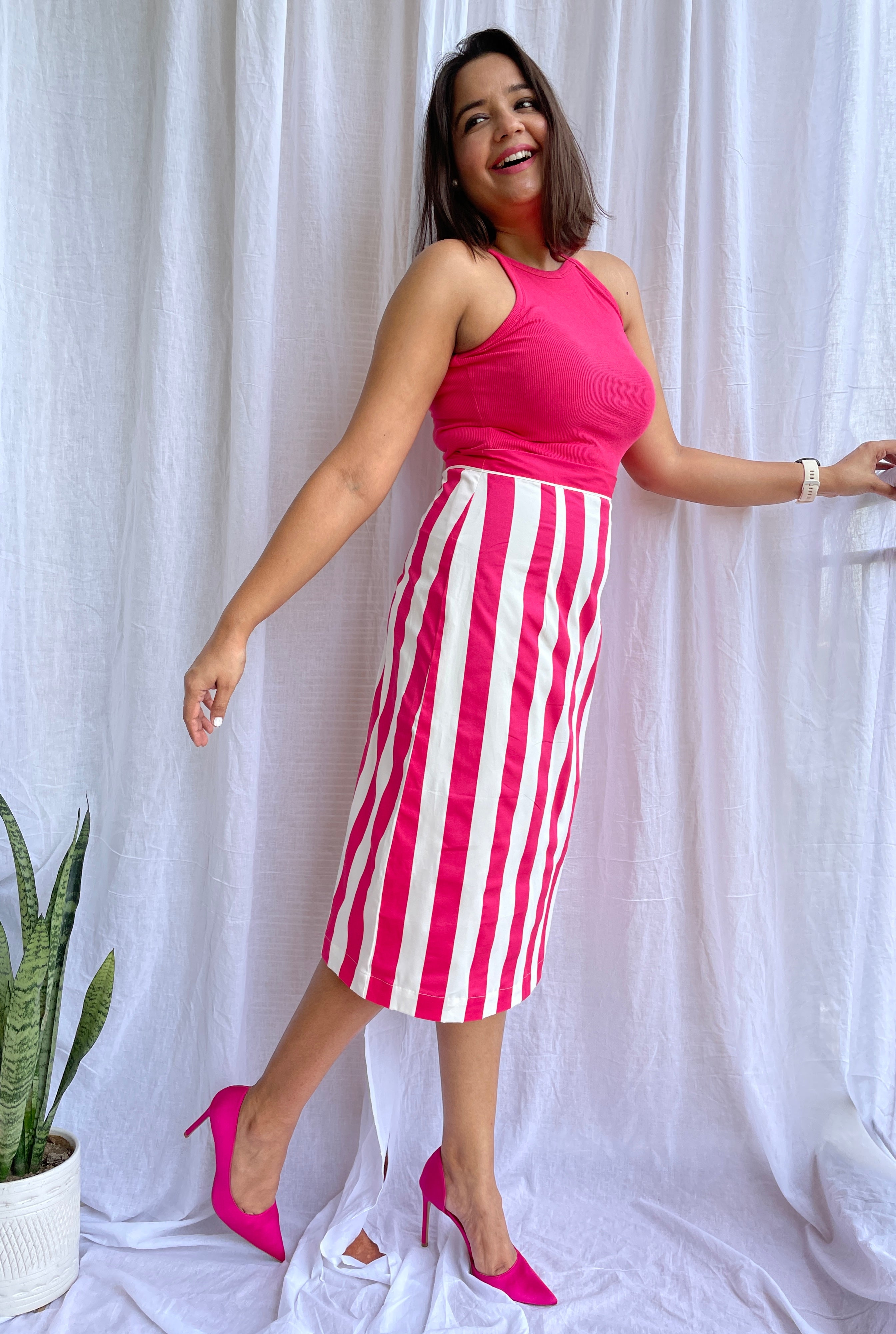 Pink Stripe Skirt image 2