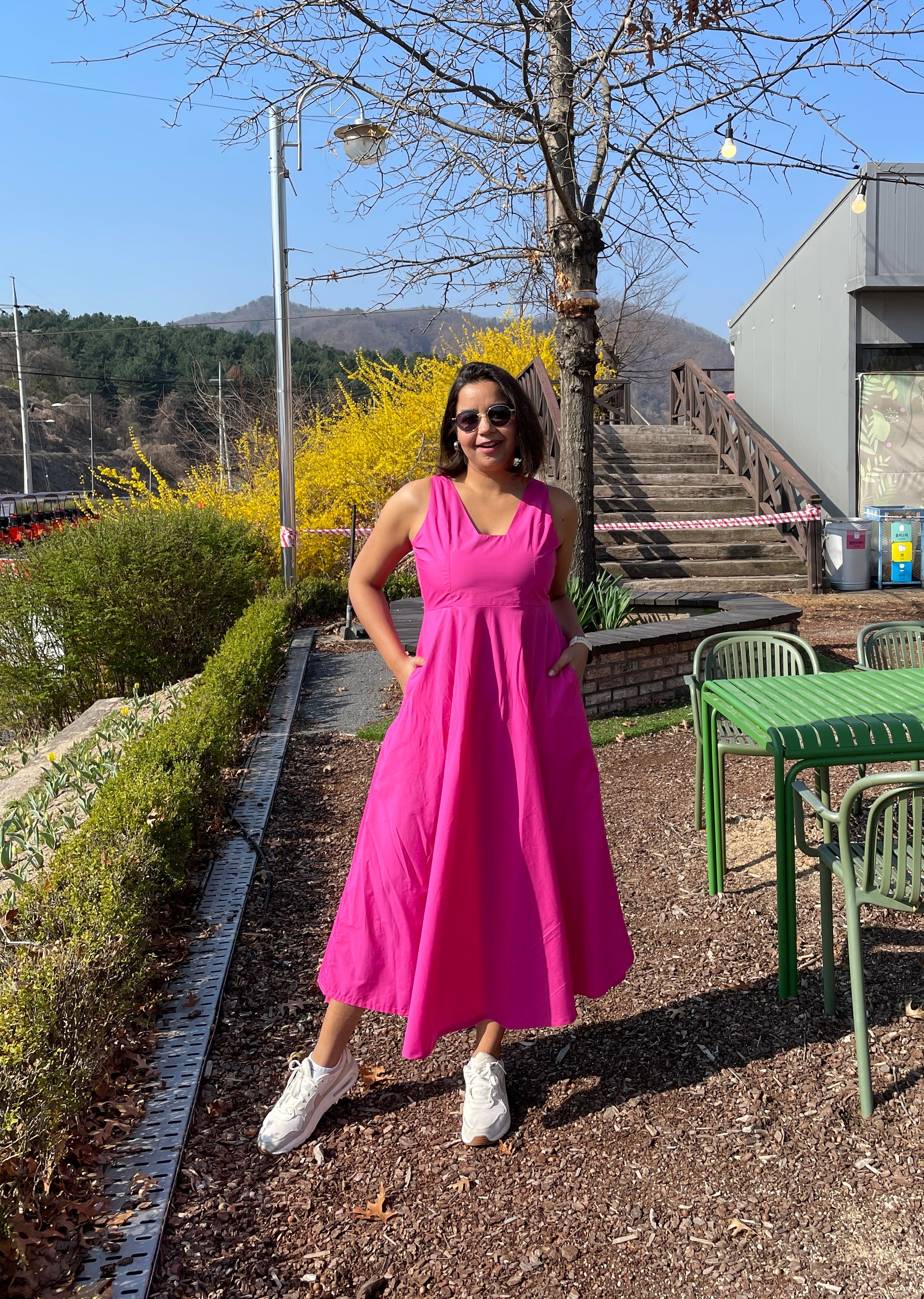 Mauve Cotton Maxi Dress image 2