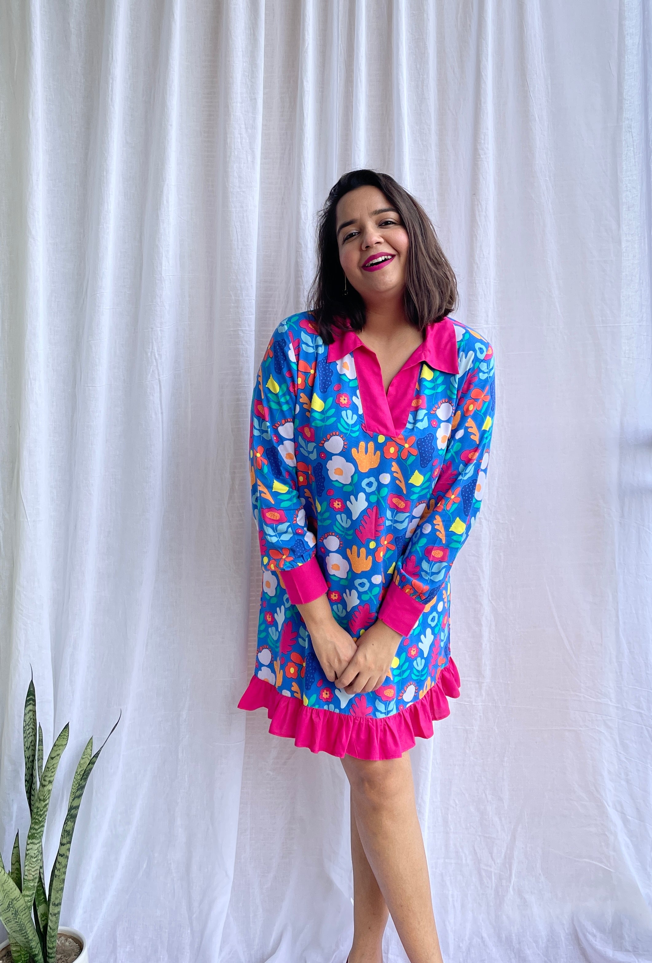 Blue Magenta Dress image 1