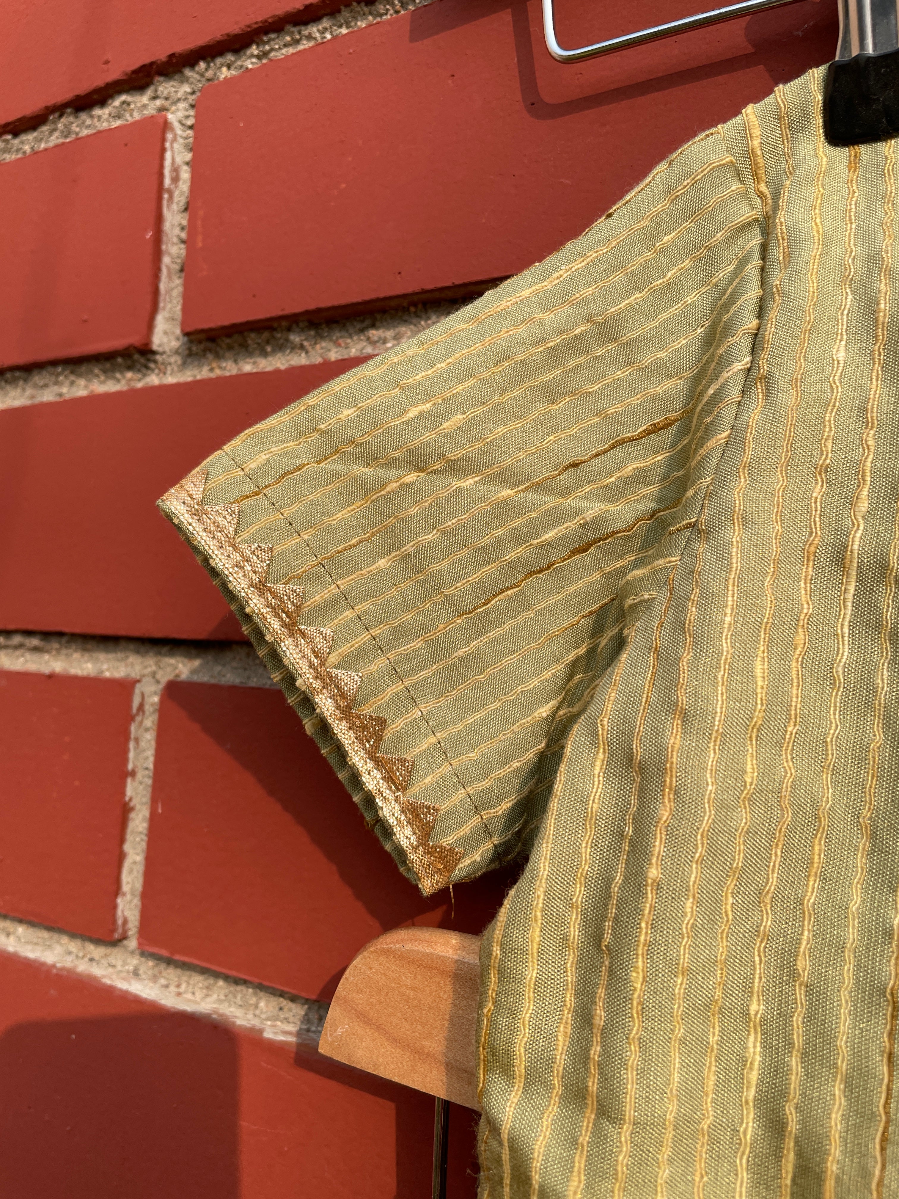 Green Kids Silk Suit Set image 1