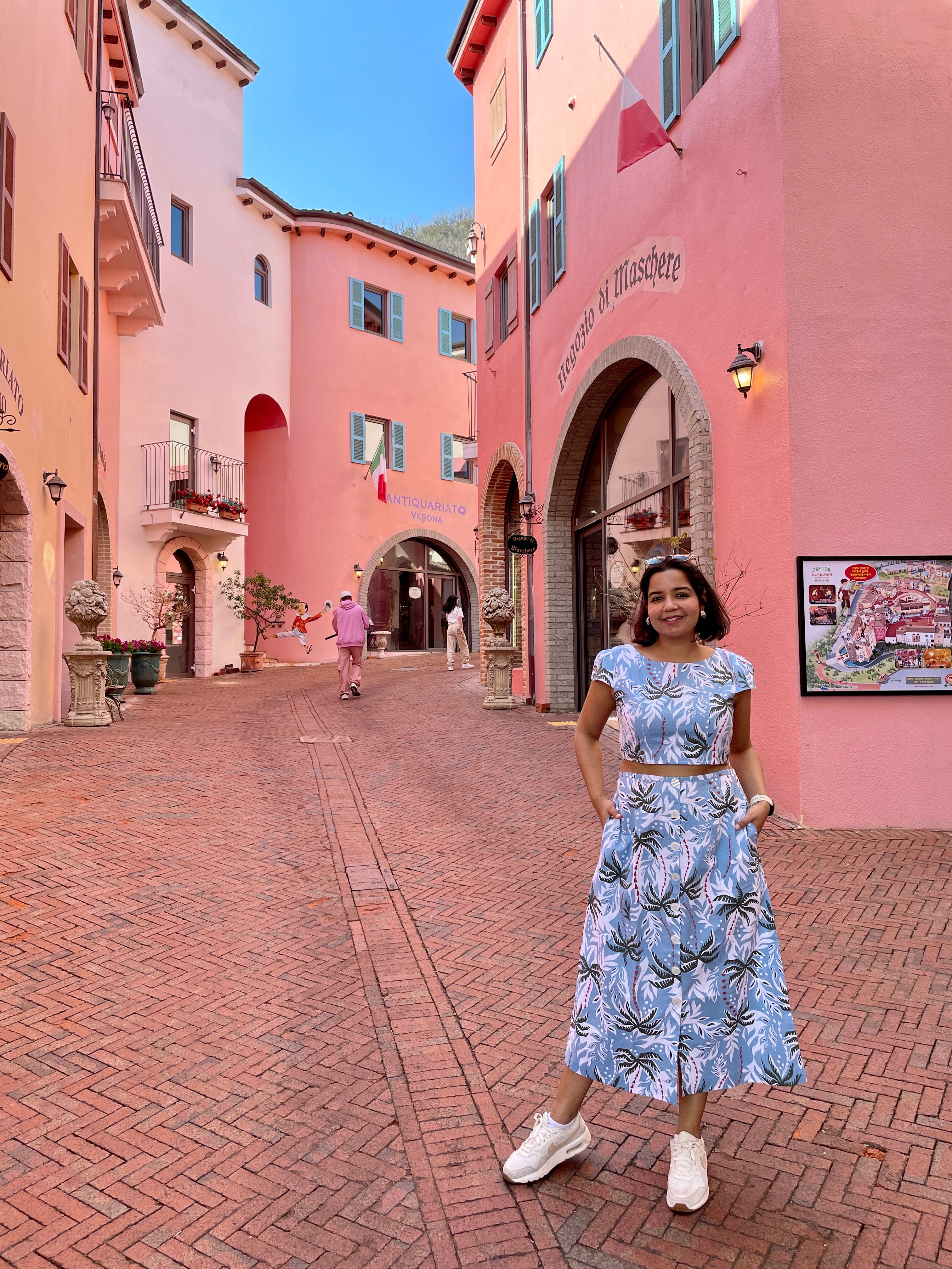 Blue Topical Printed Co-ord Set image 3