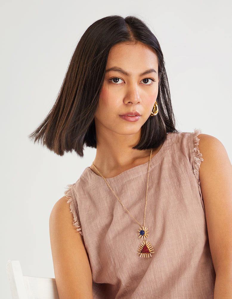 Natural Druzy Pendant Necklace image 0