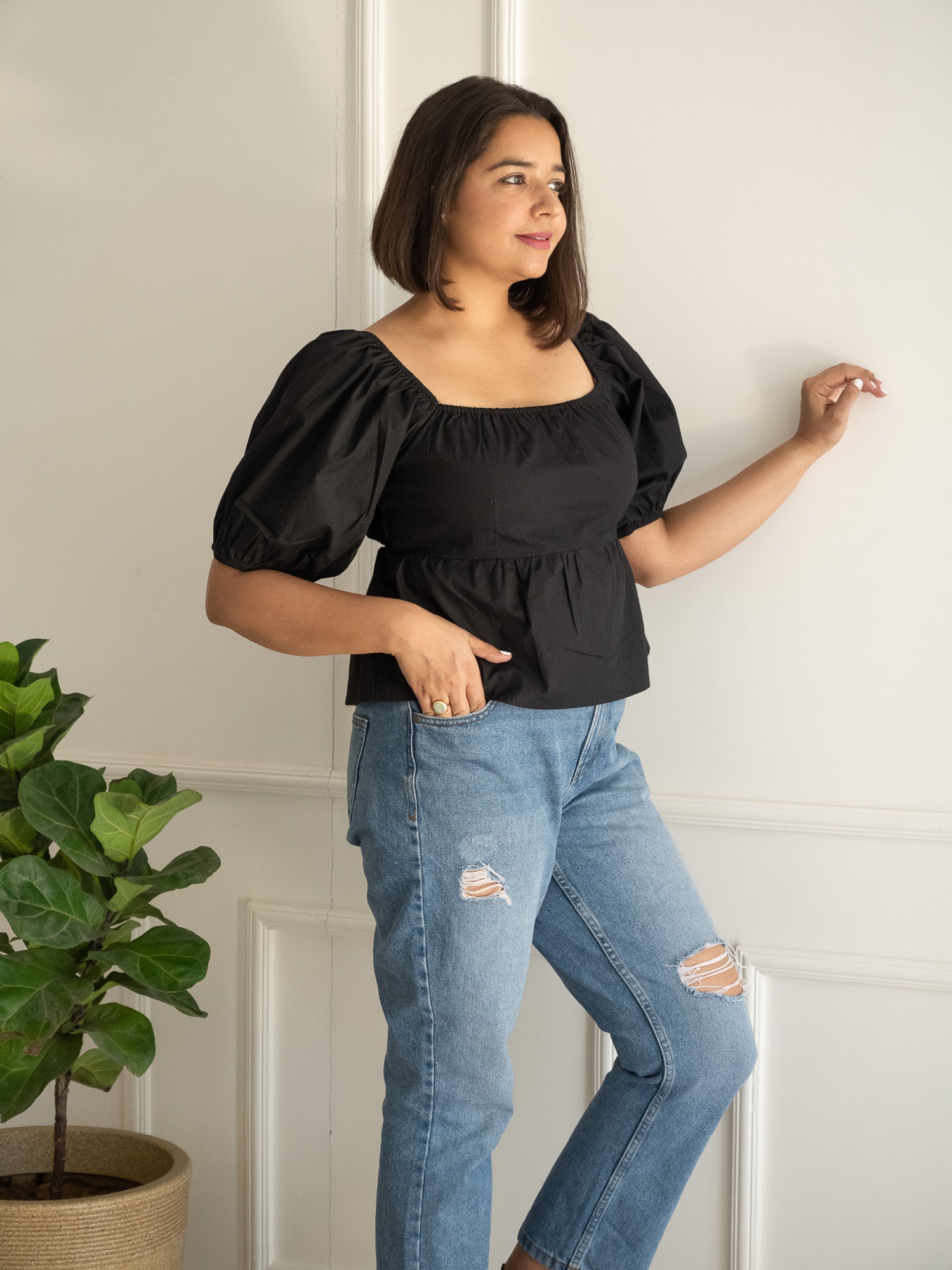 Solid Black Top image 3