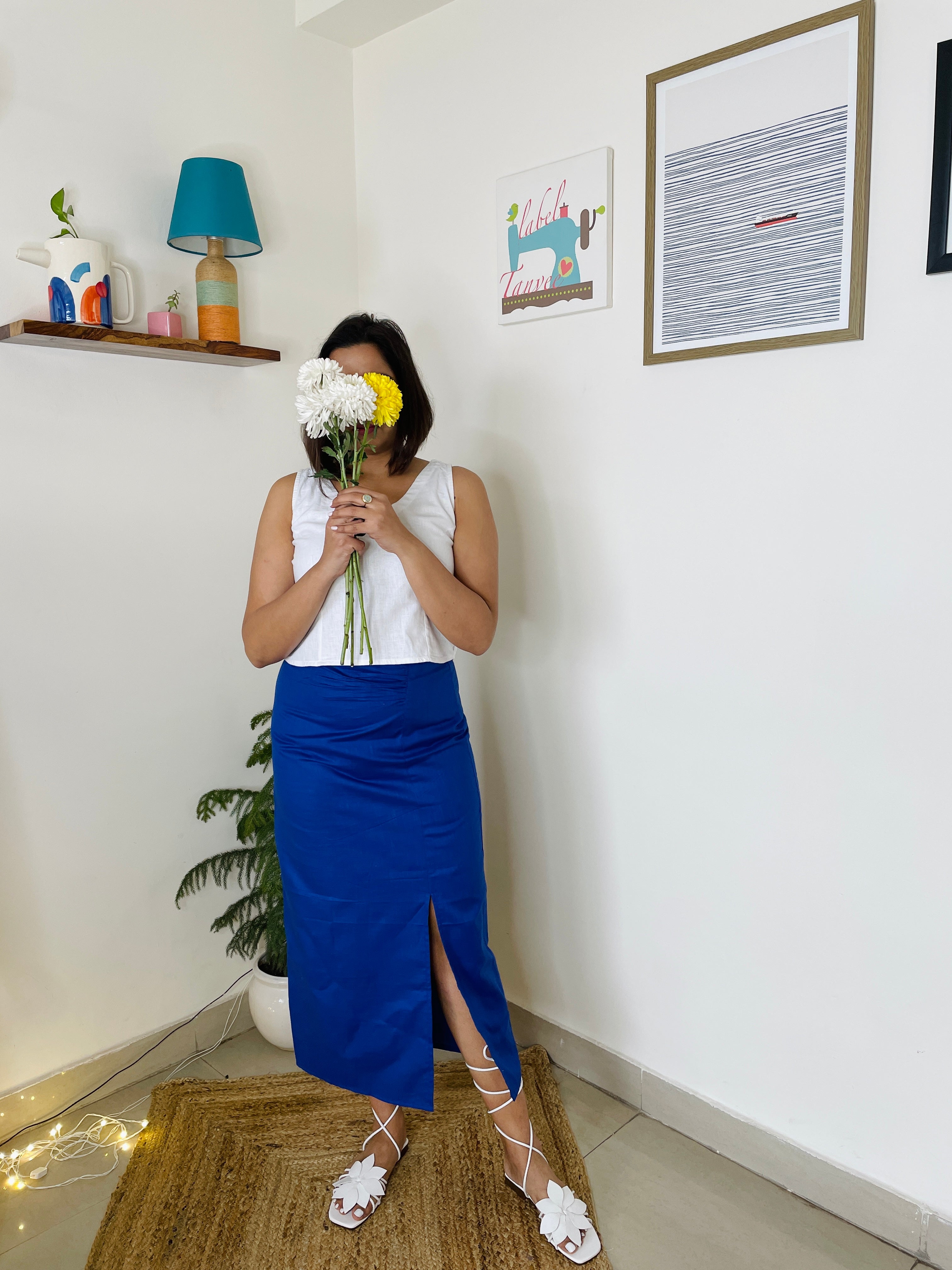 Royal Blue Midi Skirt image 2