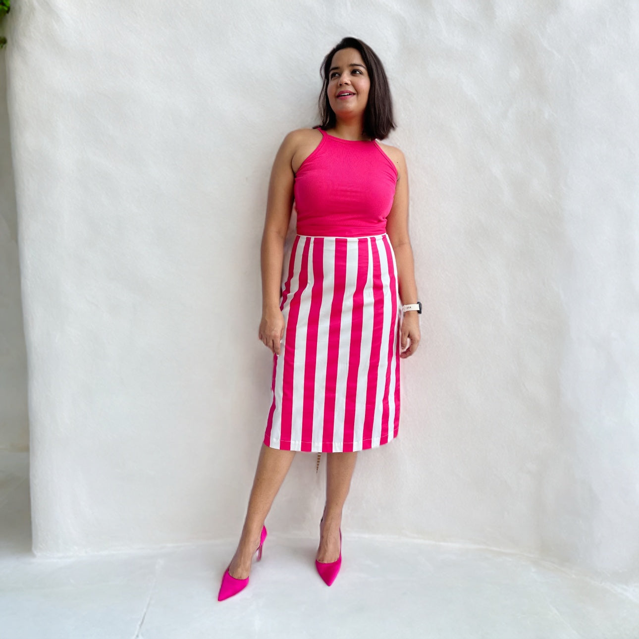 Pink Stripe Skirt image 0