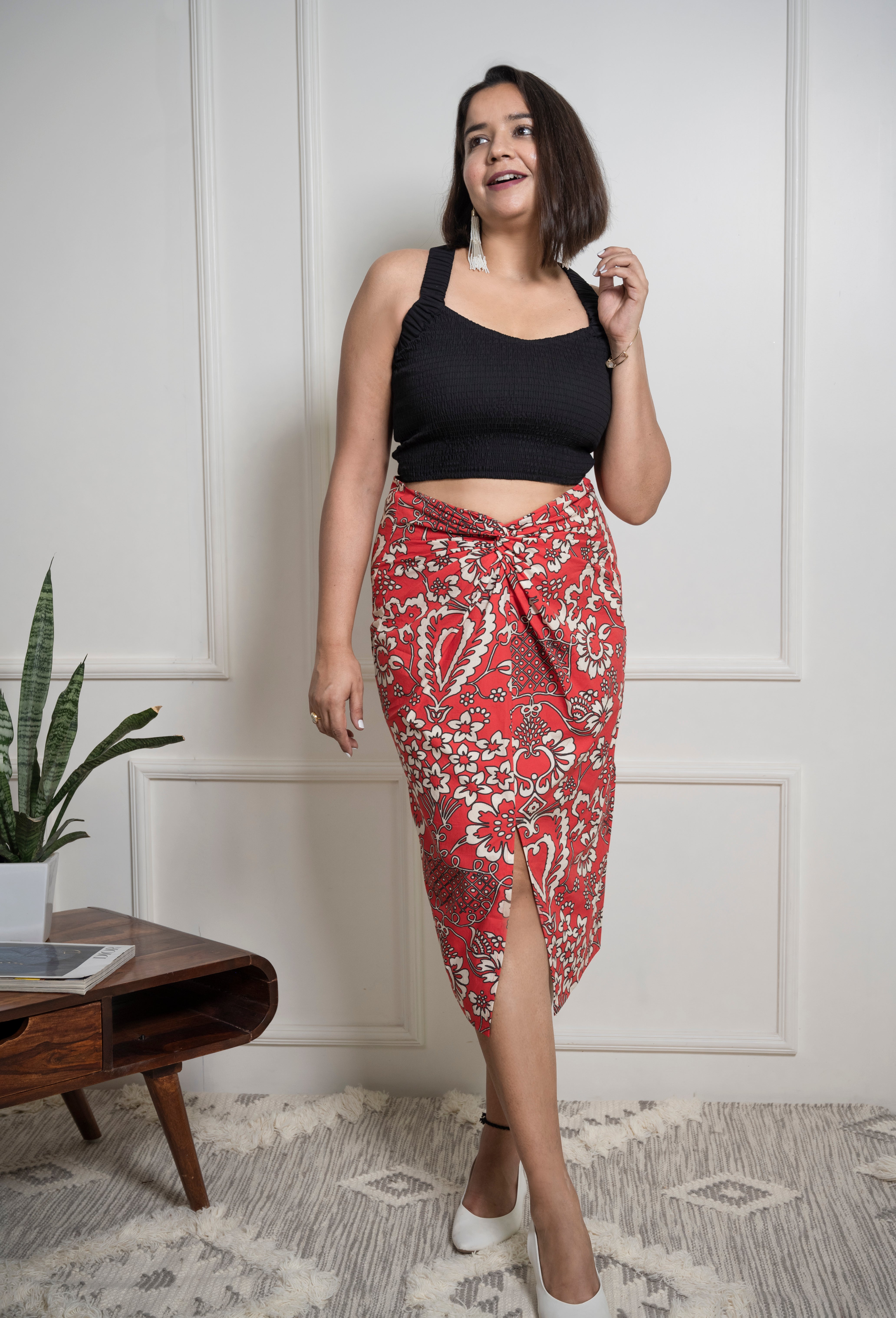 Black Top and Red Skirt Co-ord Set of 2 image 3