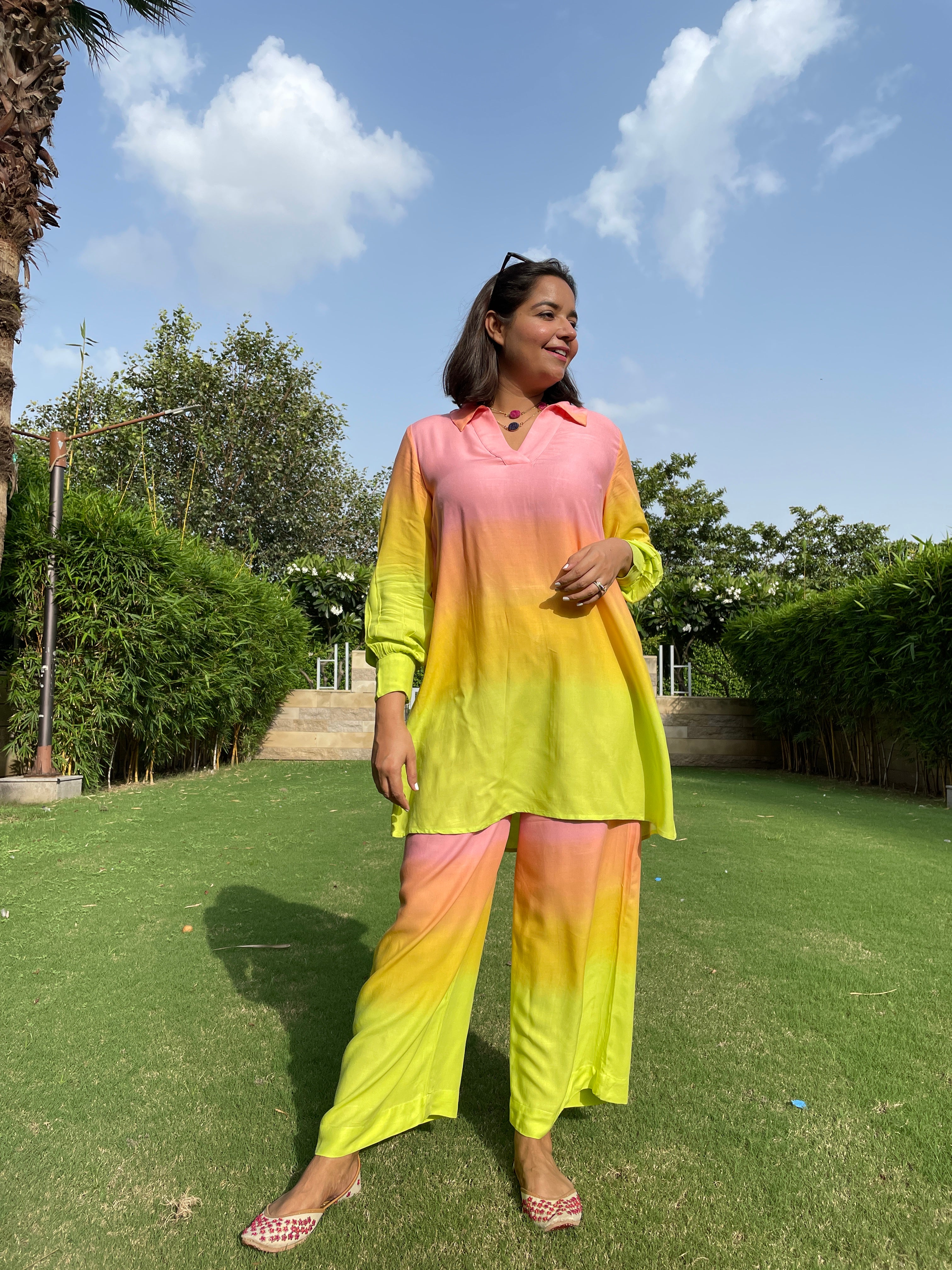 Pink & Lemon Ombre Co-ord Set image 3