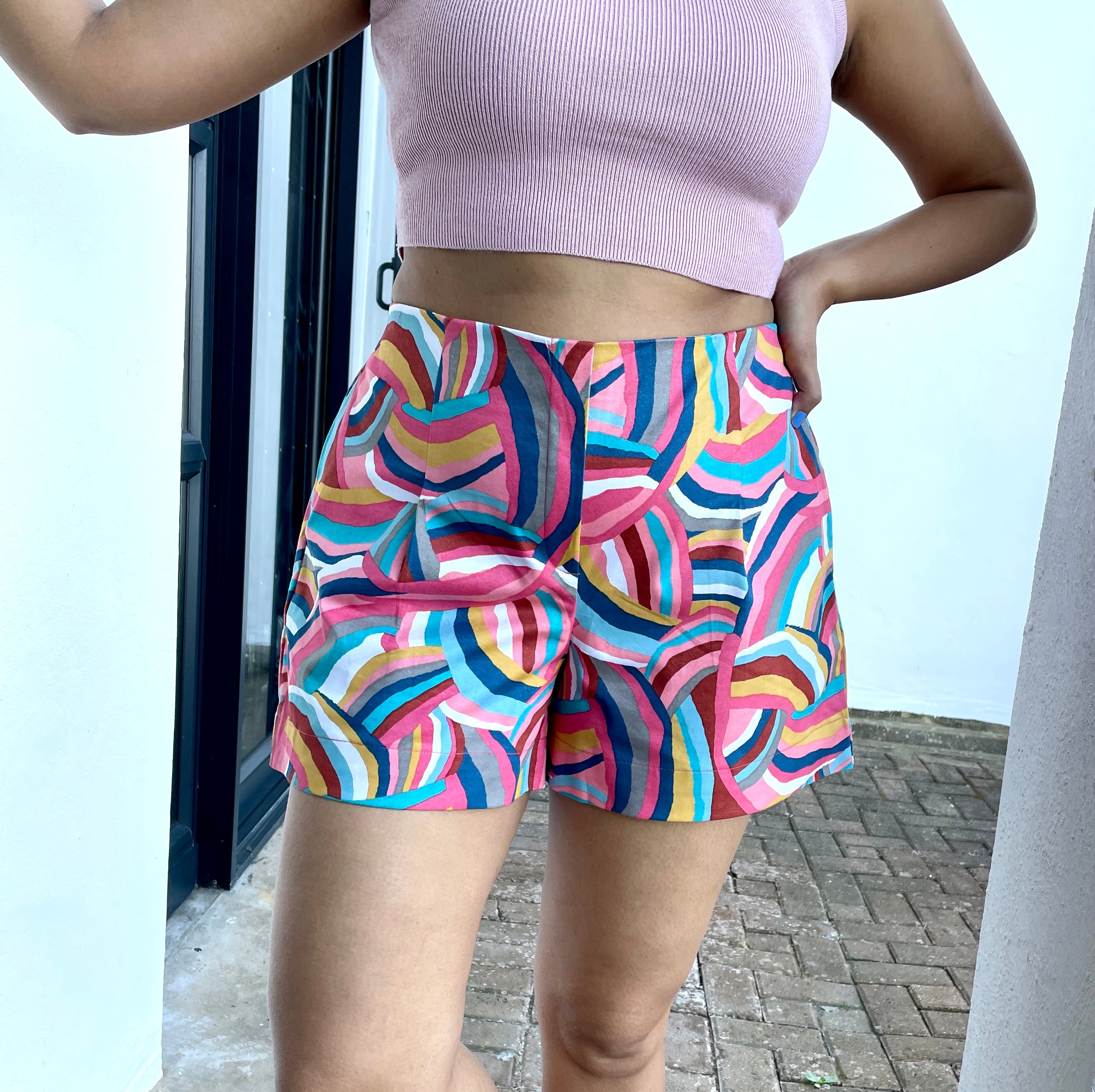 Rainbow Cotton Pull- On Shorts image 3
