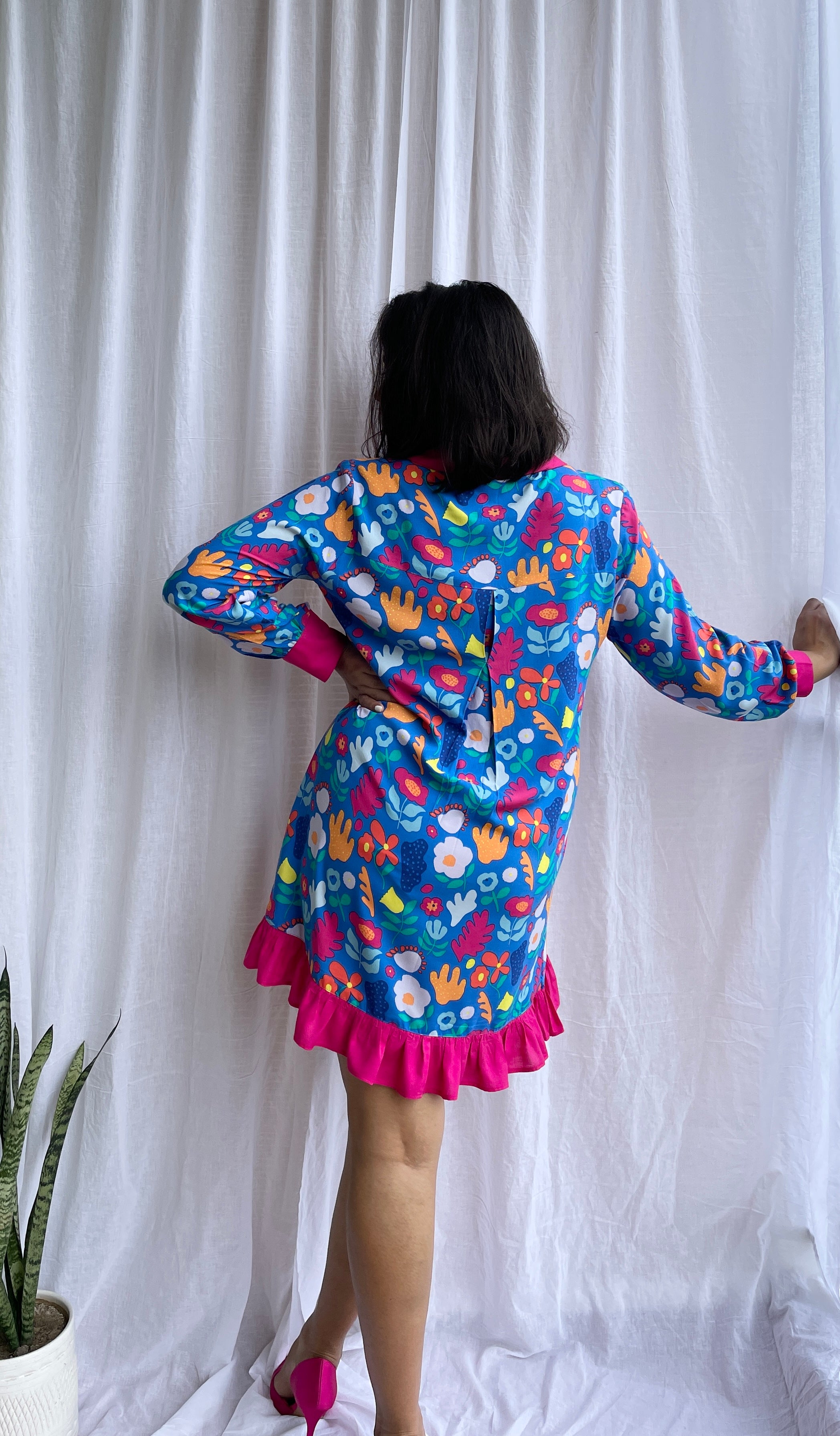 Blue Magenta Dress image 2