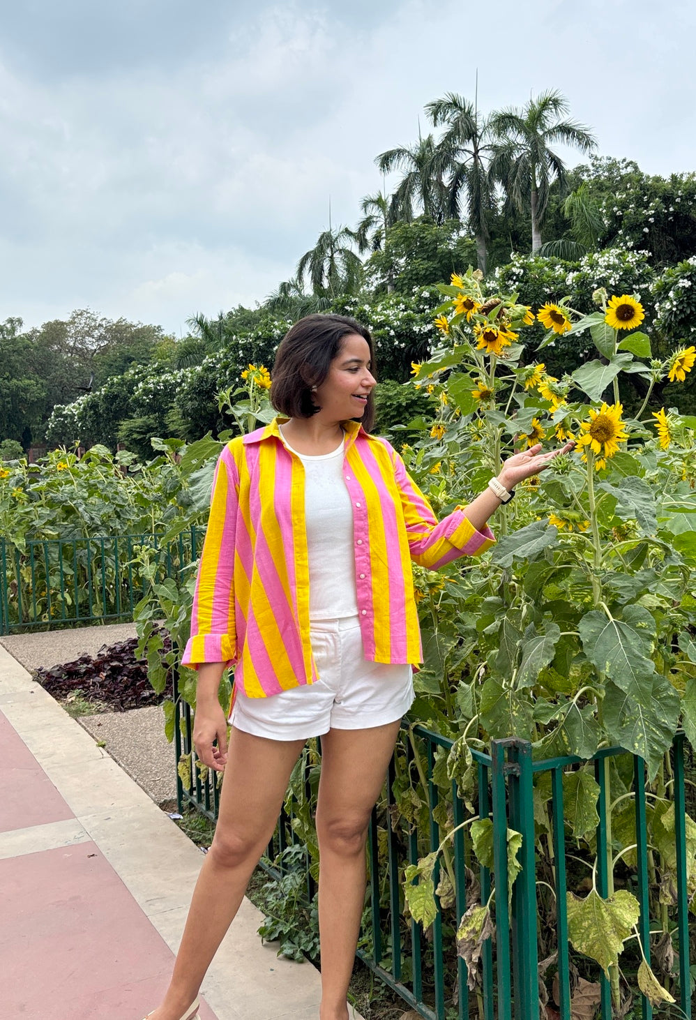 Sunbeam Yellow Stripe Cotton-Linen Shirt image 3