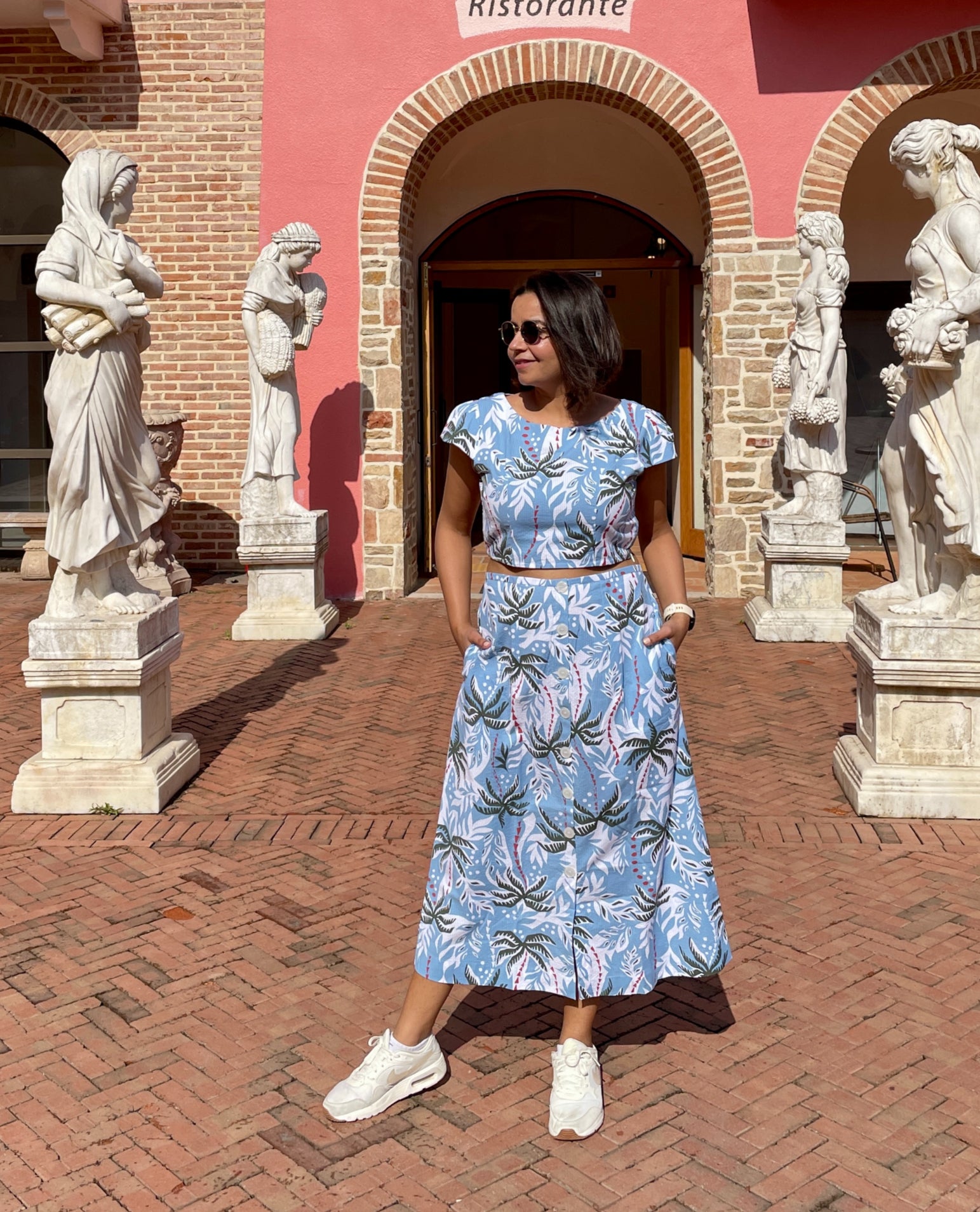 Blue Topical Printed Co-ord Set image 2