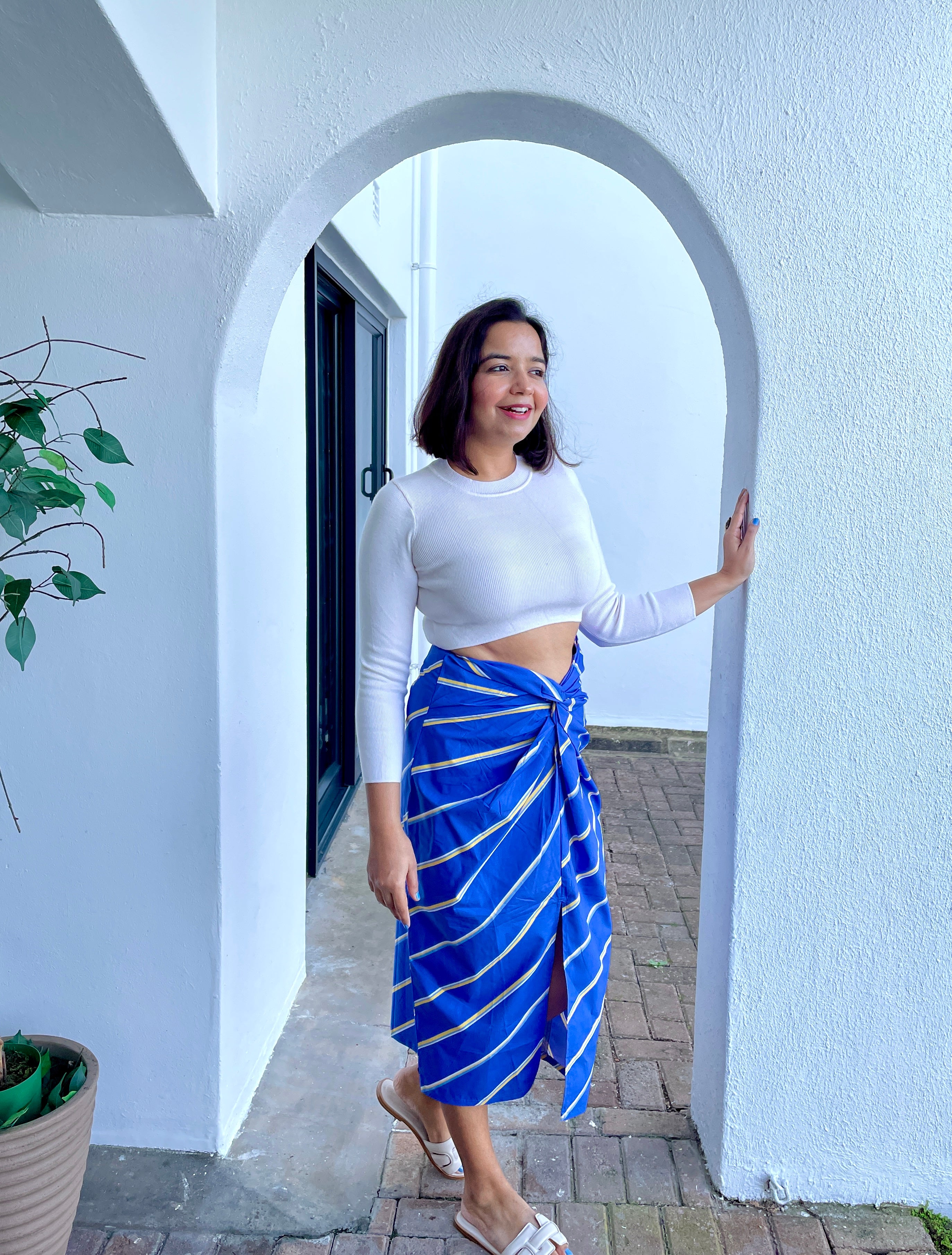 Blue Stripe  Knot skirt image 4