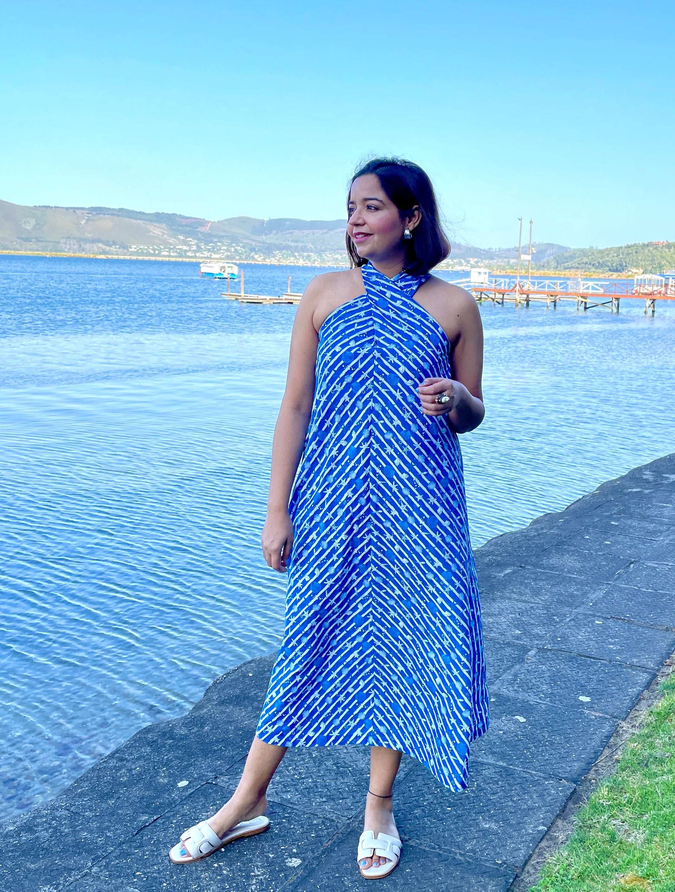 Blue Sea Shells Long Dress image 6