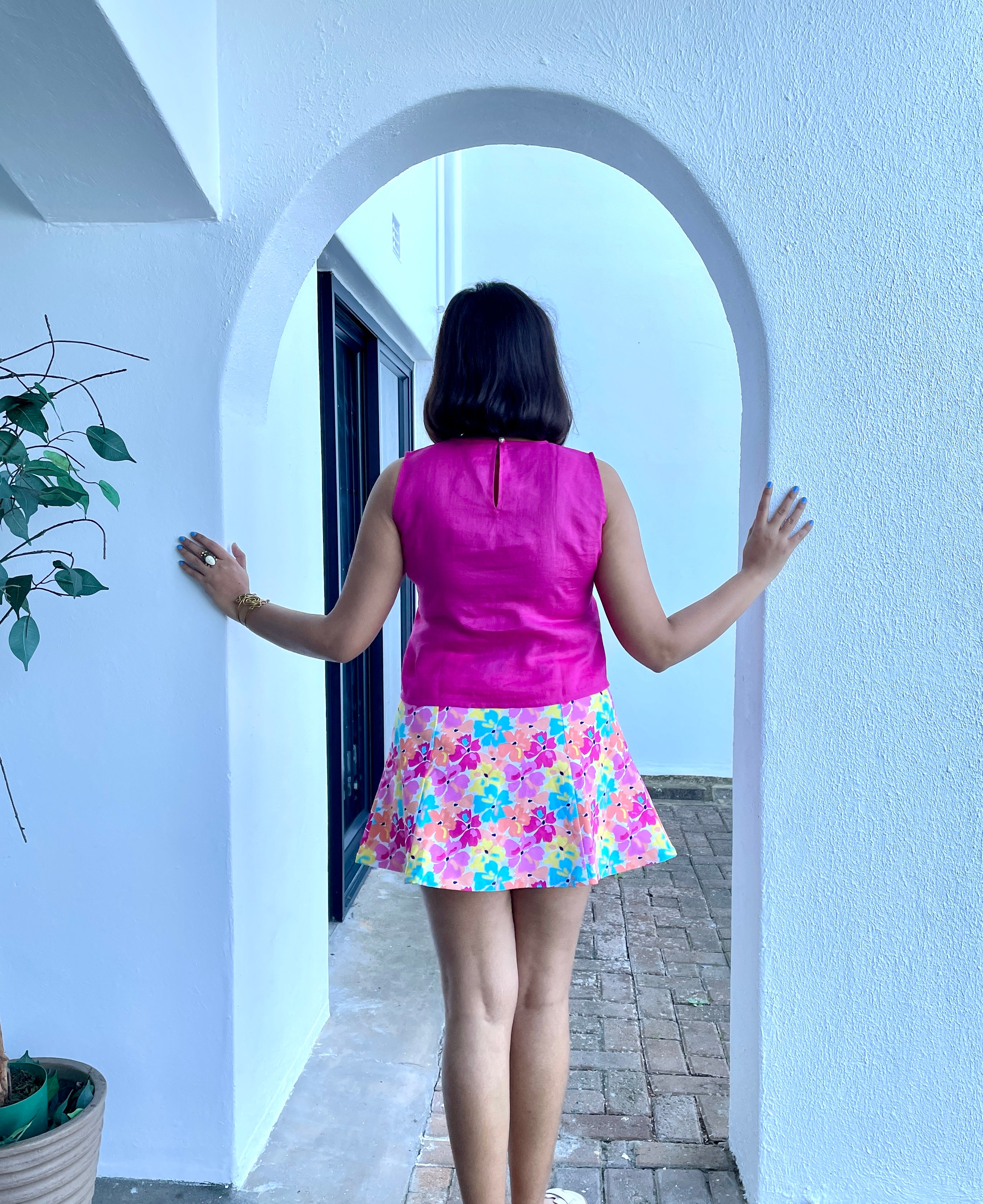 Linen Pink Crop Top image 1