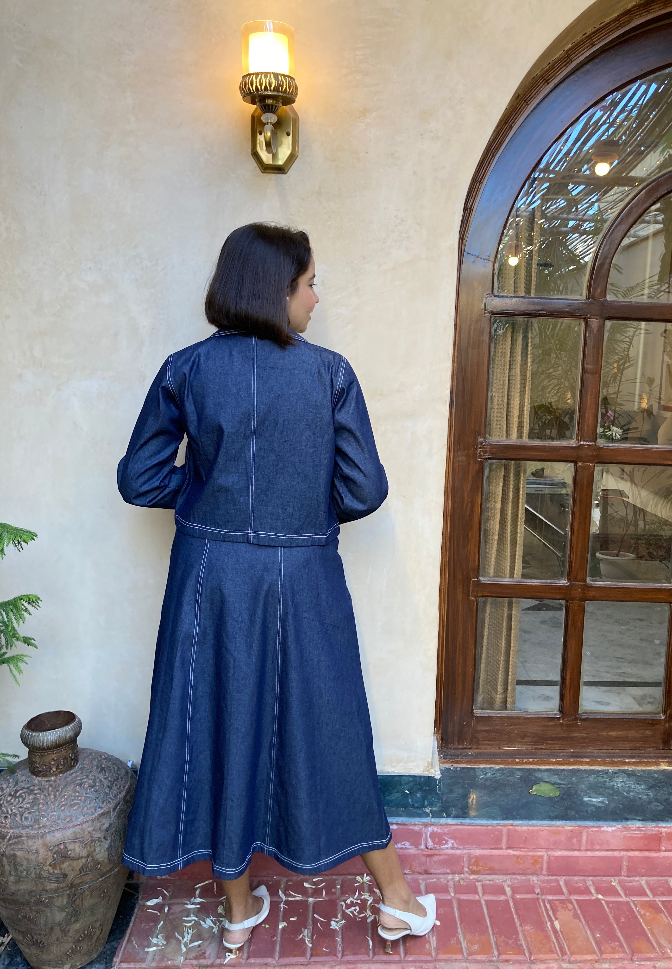 Navy Blue Denim Co-ord Set image 1