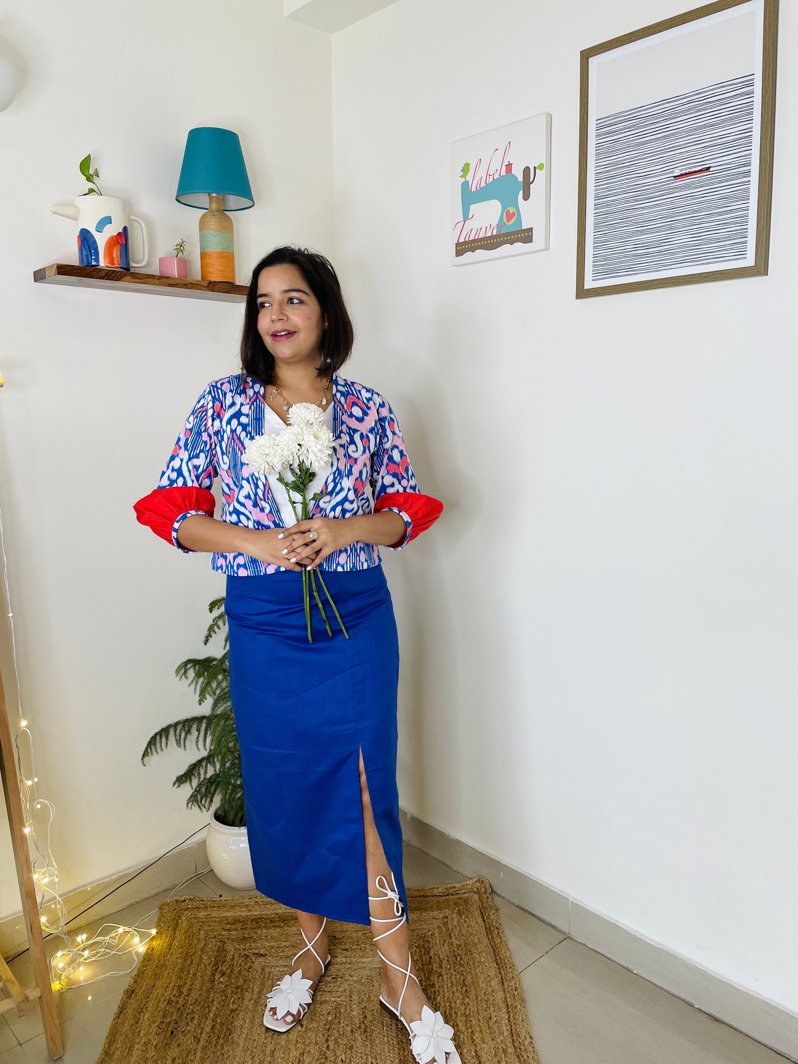 Royal Blue Midi Skirt image 4