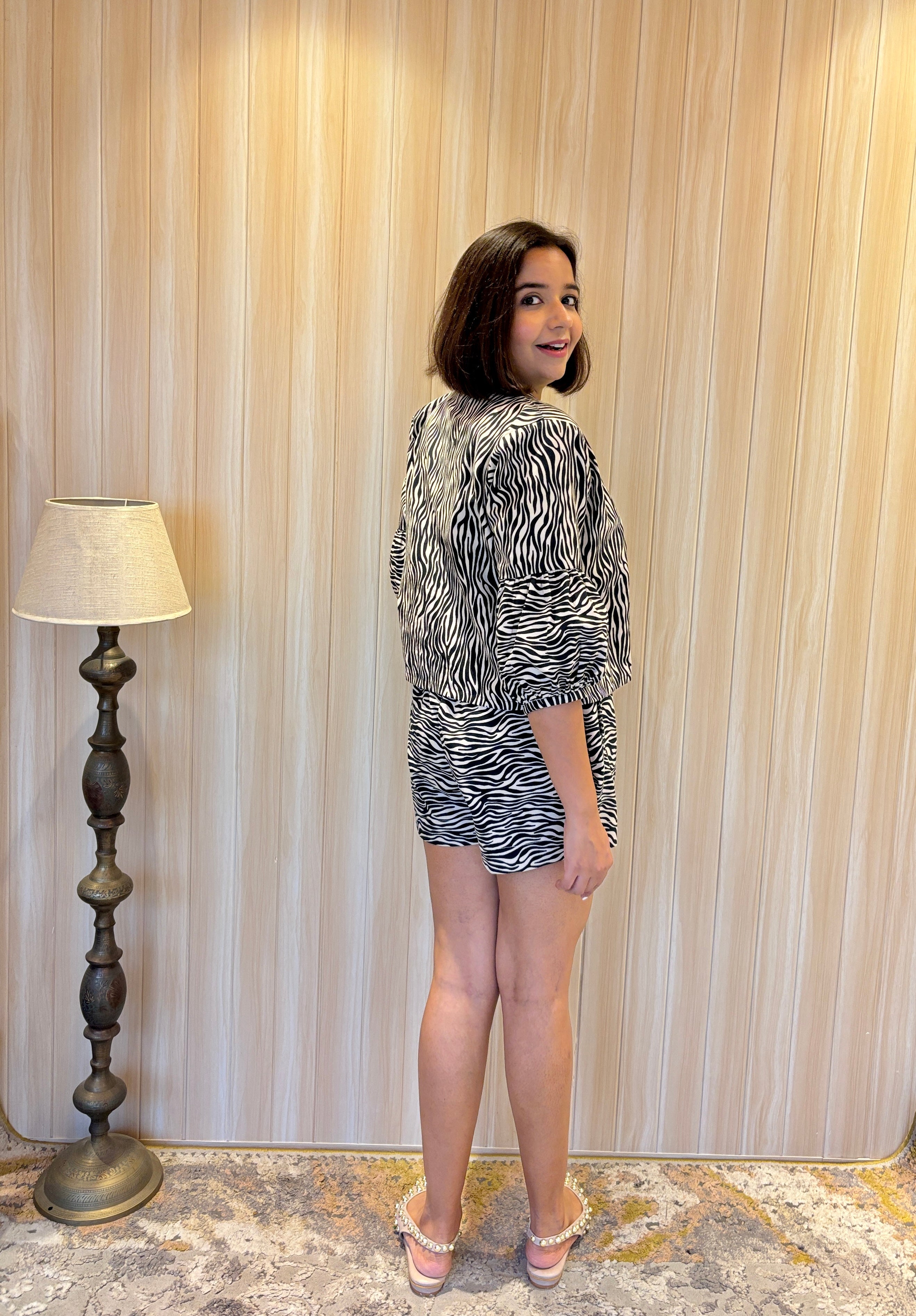 Zebra High Waist Shorts image 3