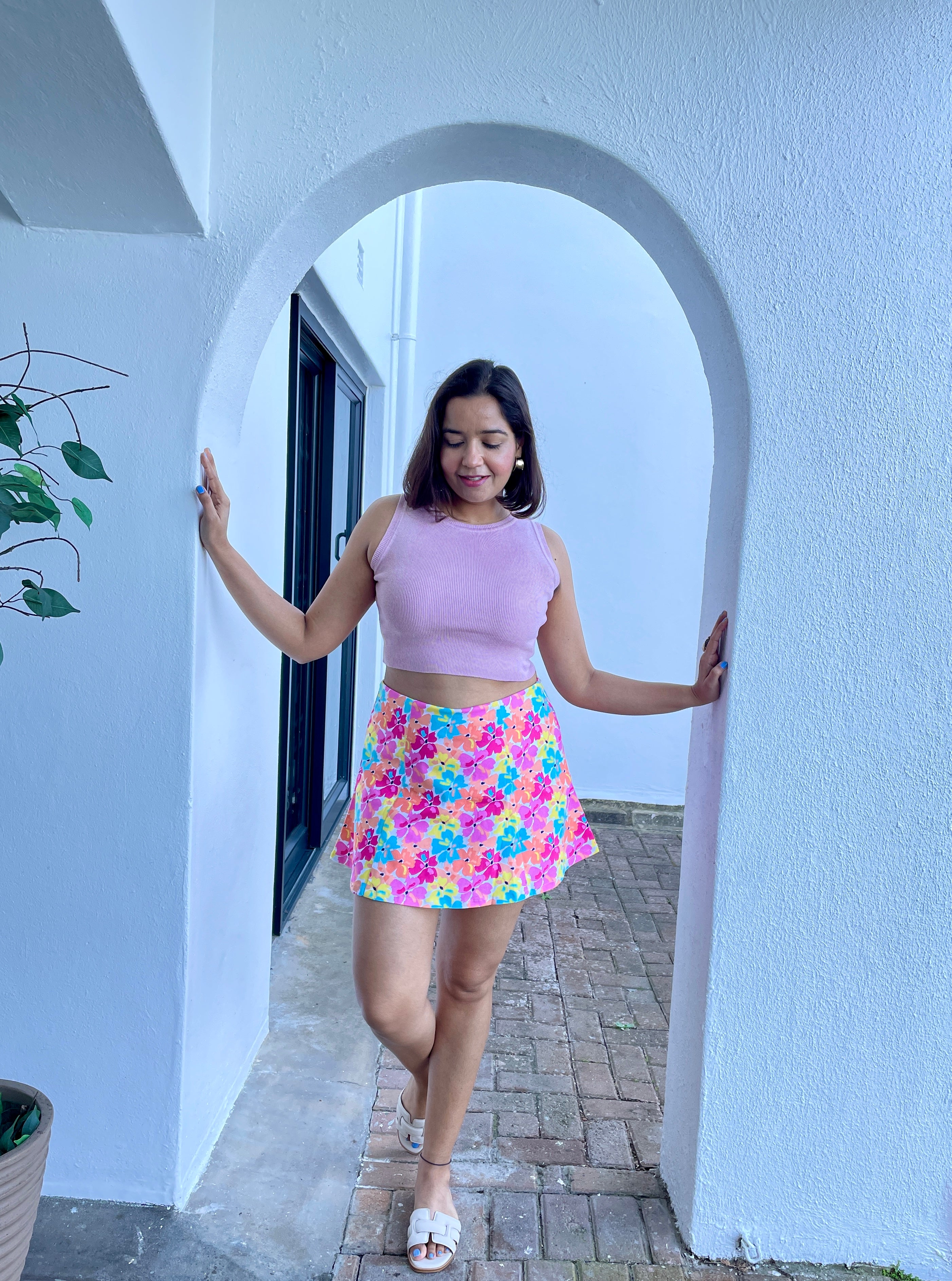 Floral Print High Rise Skorts image 4