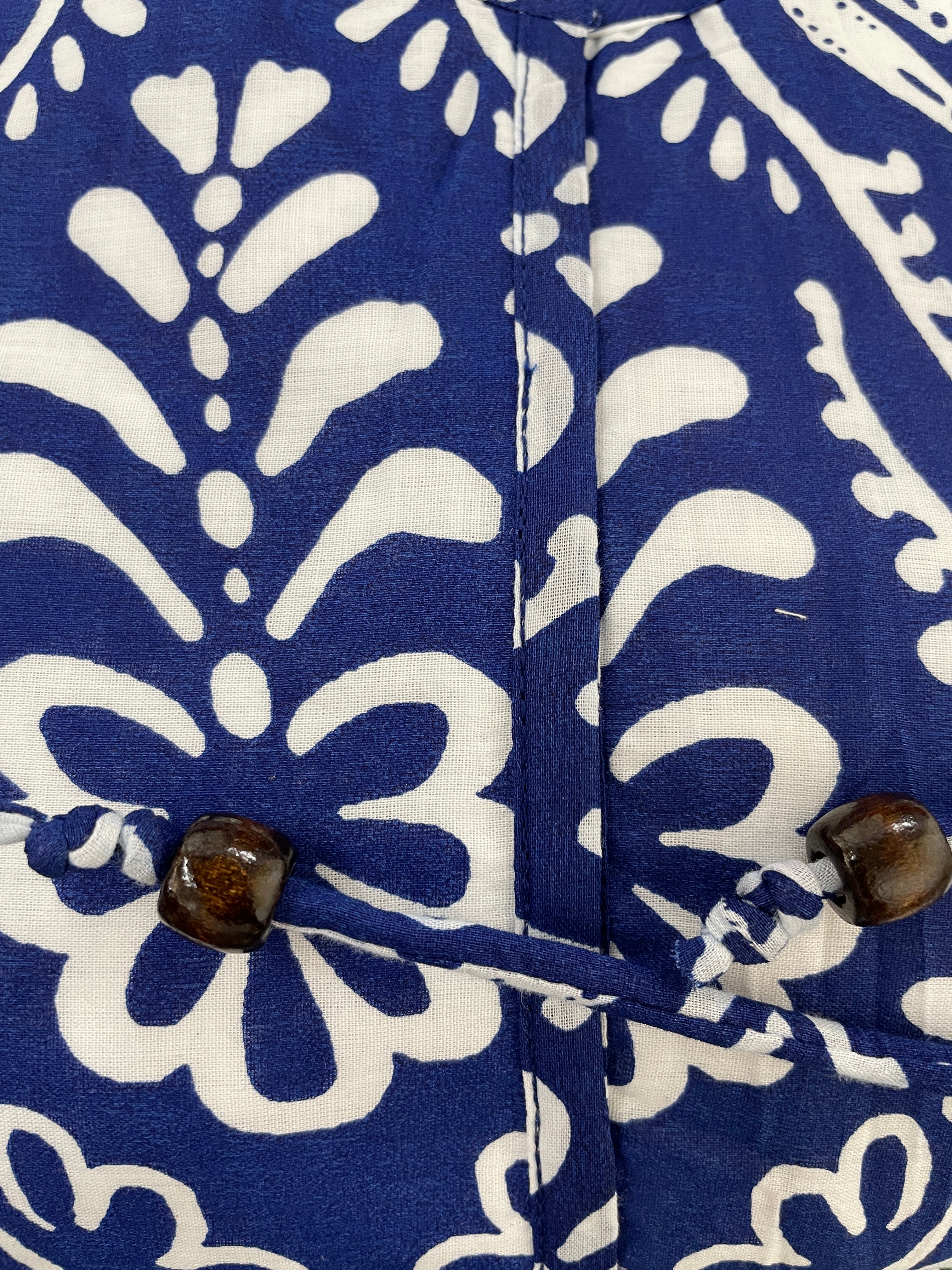 Blue and White Flounce Hem Mini Dress image 10