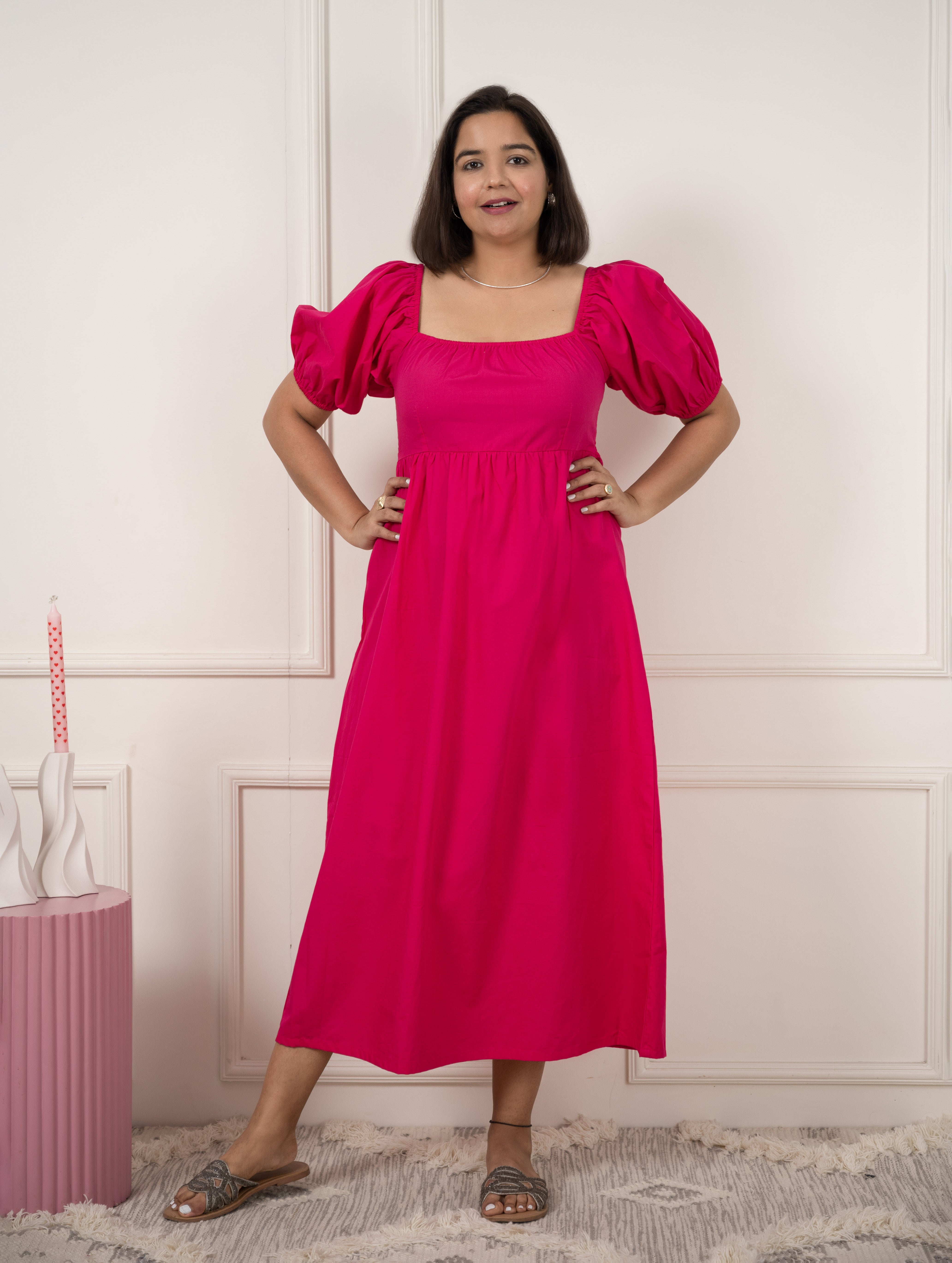 Pink Smocked Dress image 4