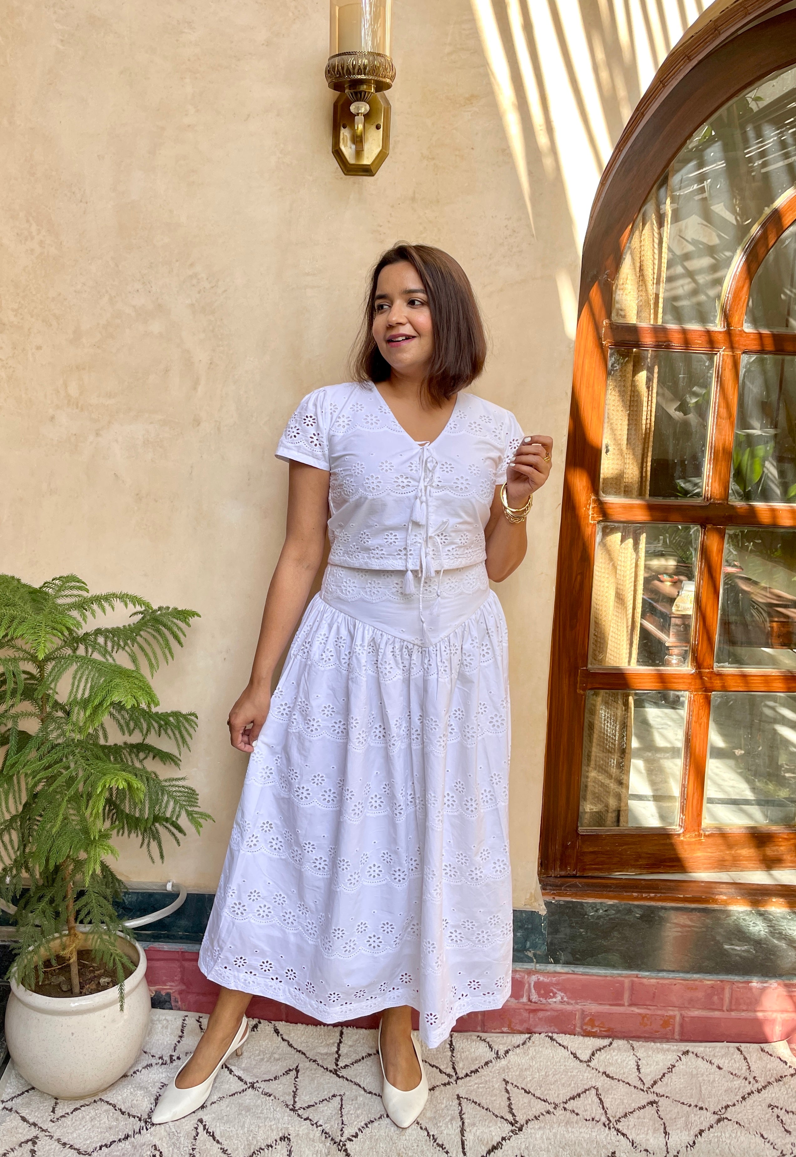 White Hakoba Coord Set image 0