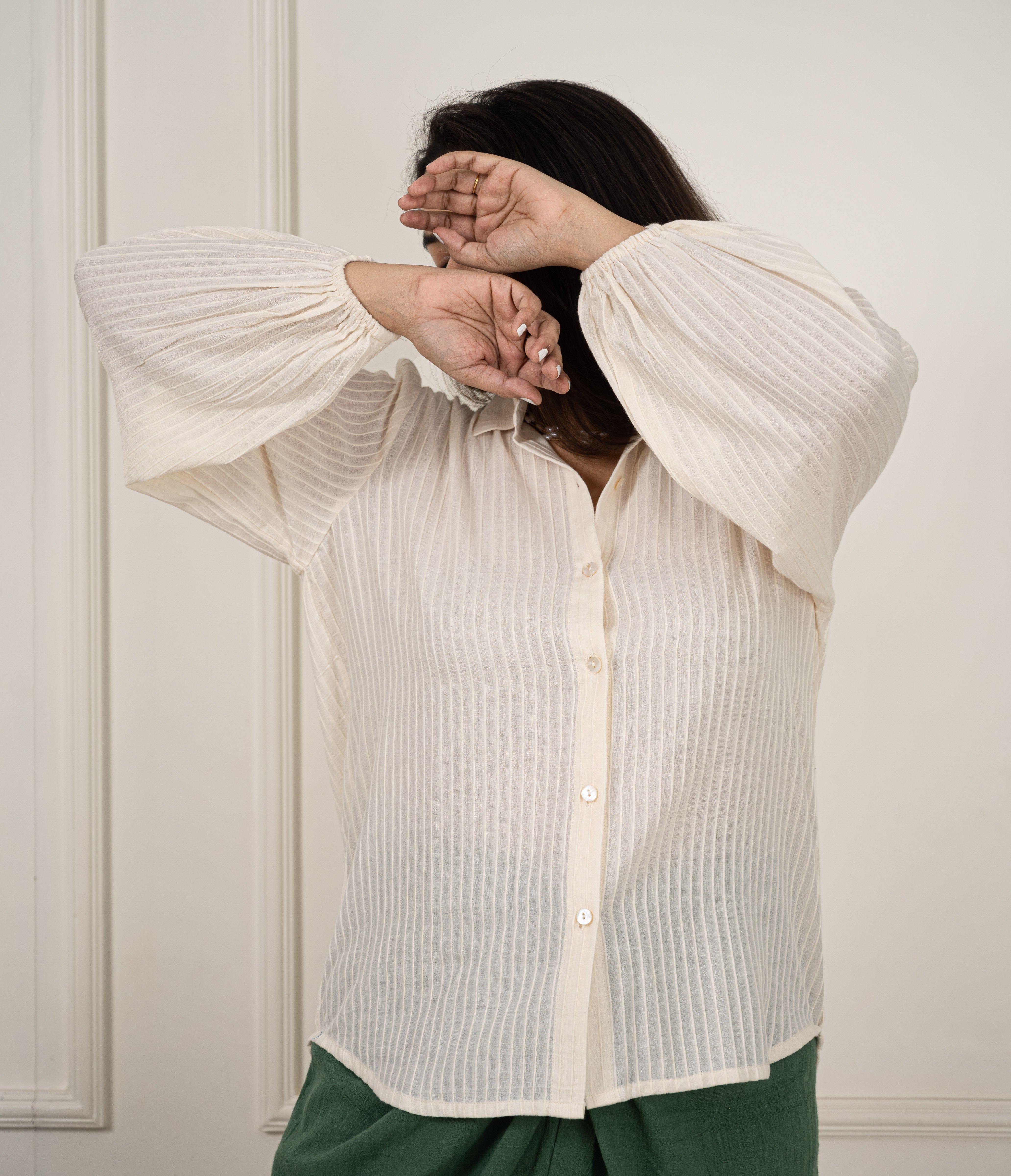 Cream Oversized Shirt image 0