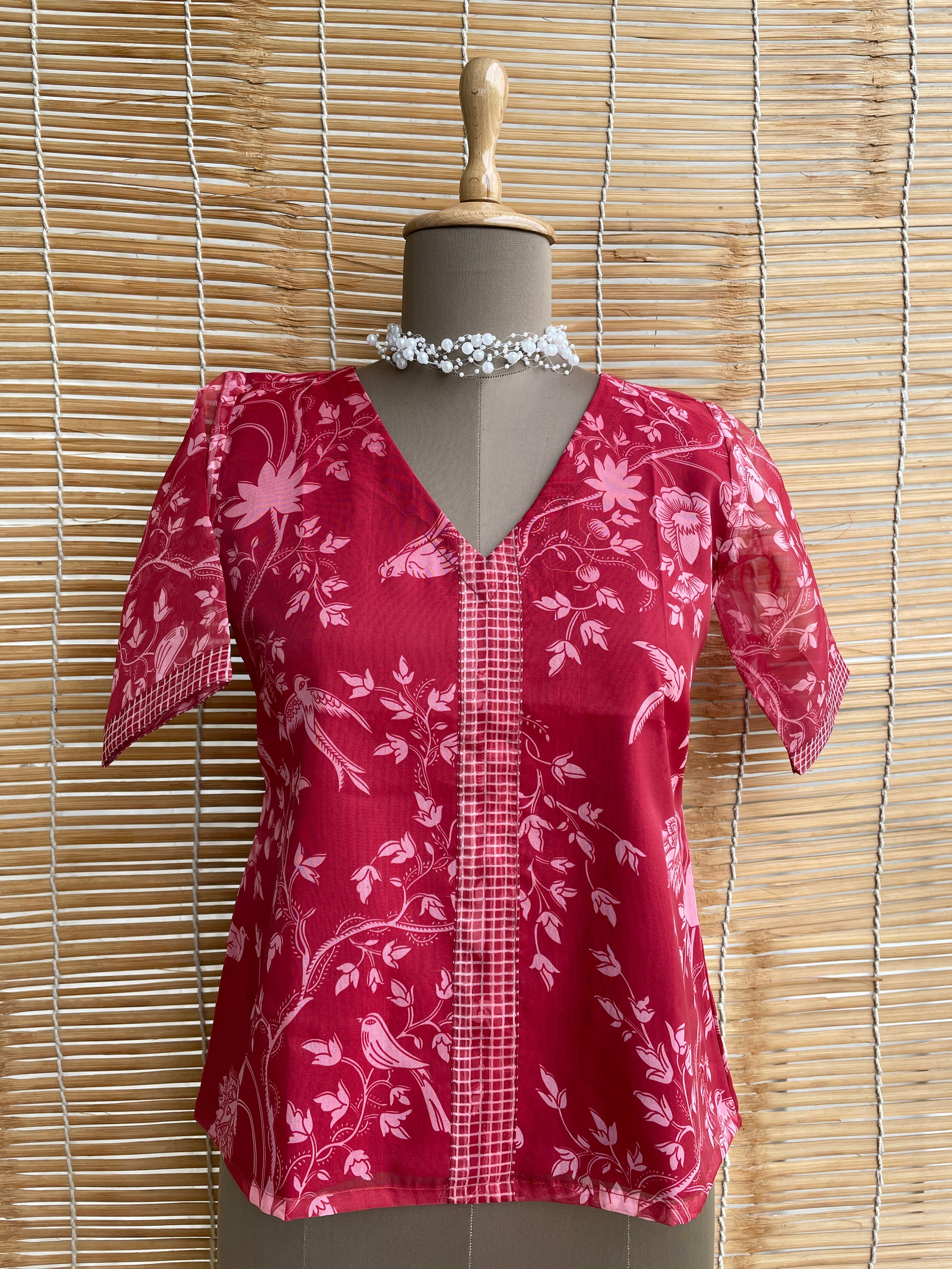 Red Organza Top image 4