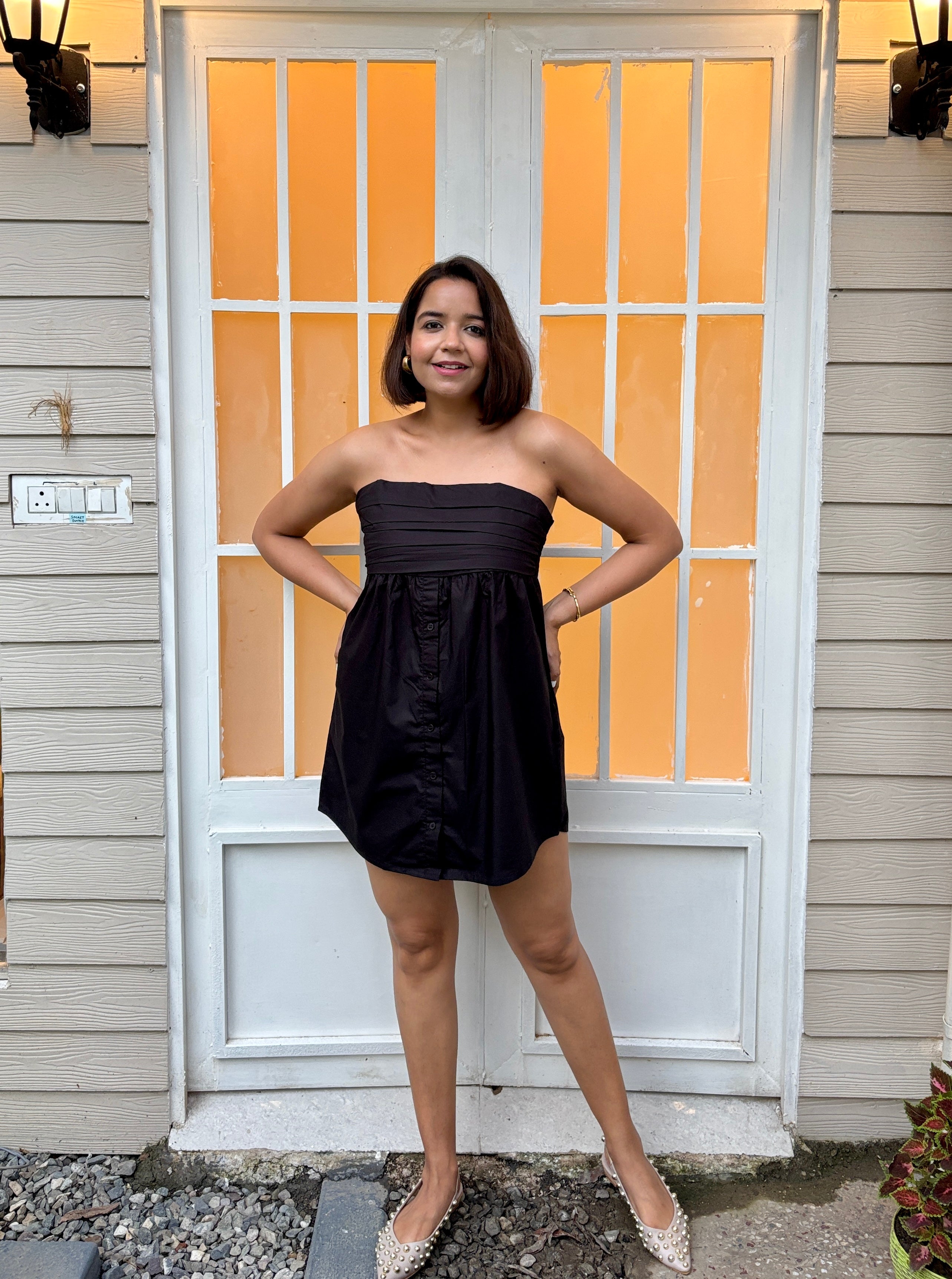 Midnight Muse Cotton Tube Shirt Smocked Dress image 2