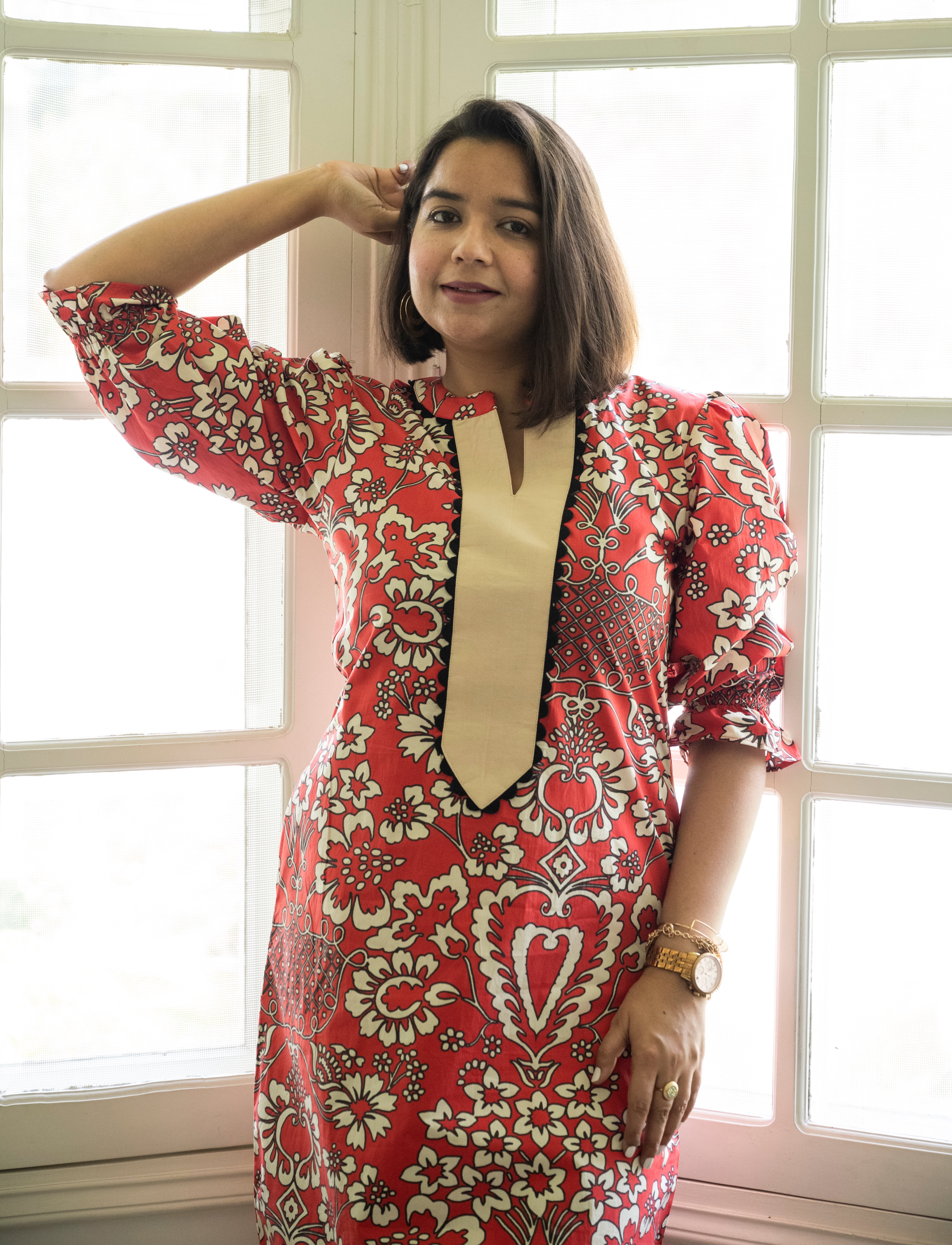 Turkish Red Midi Dress image 5