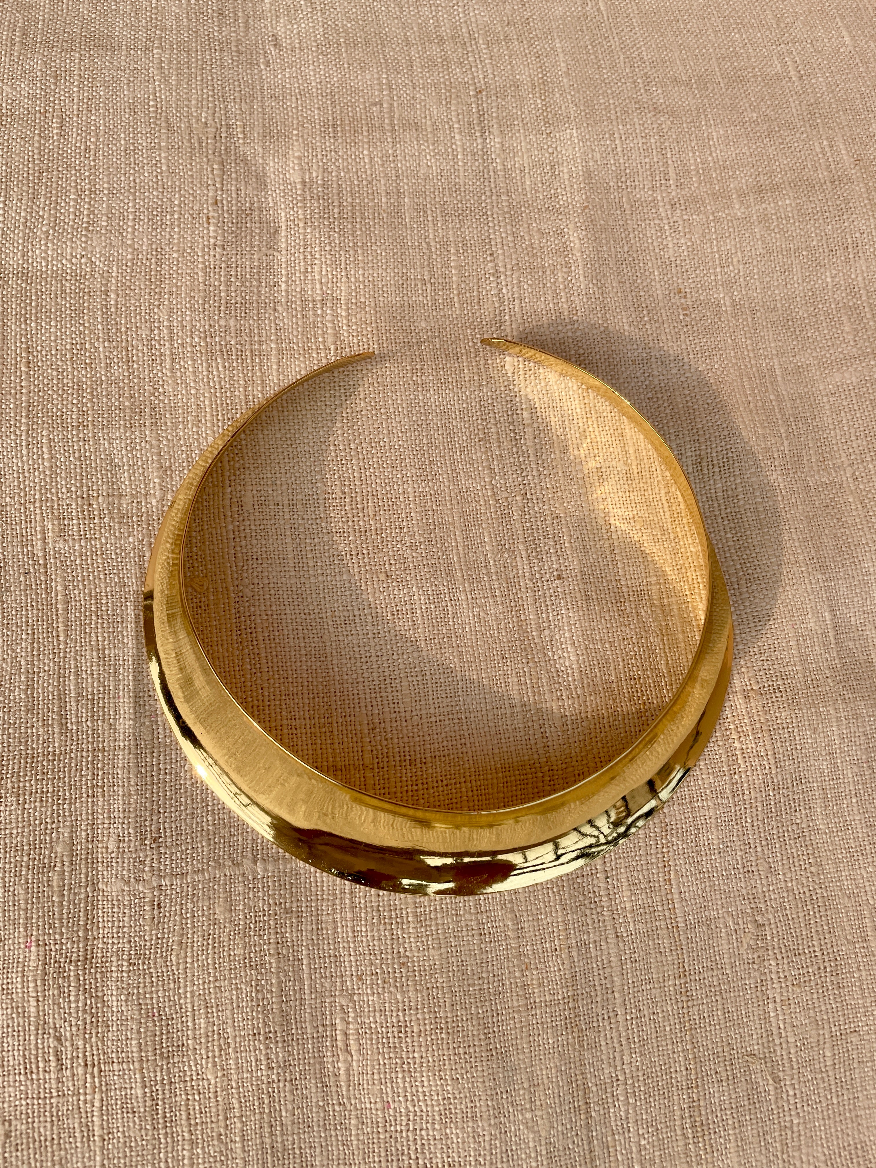 Brass Metal Statement Choker Necklace/ Hasli image 1