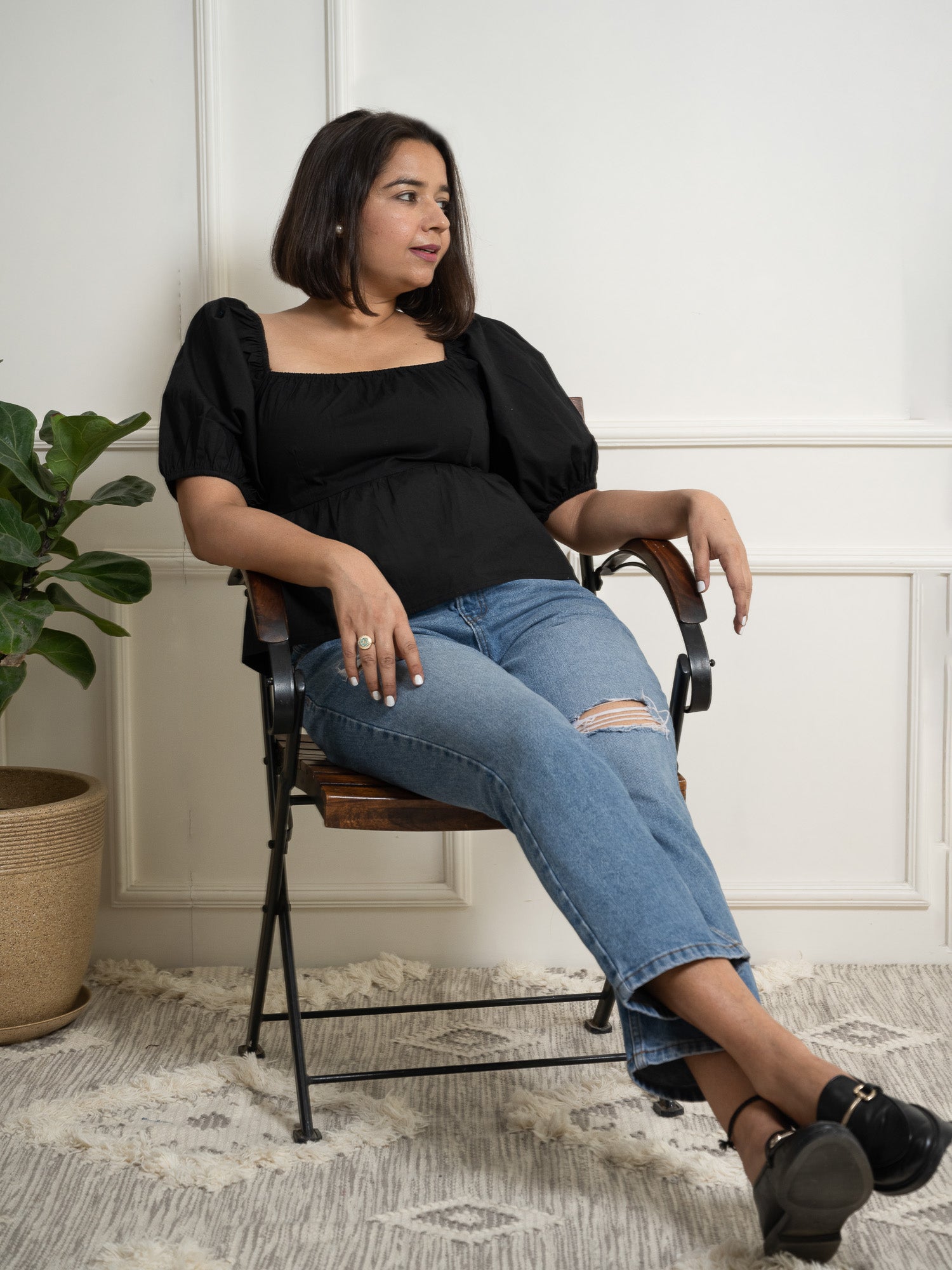 Solid Black Top image 5