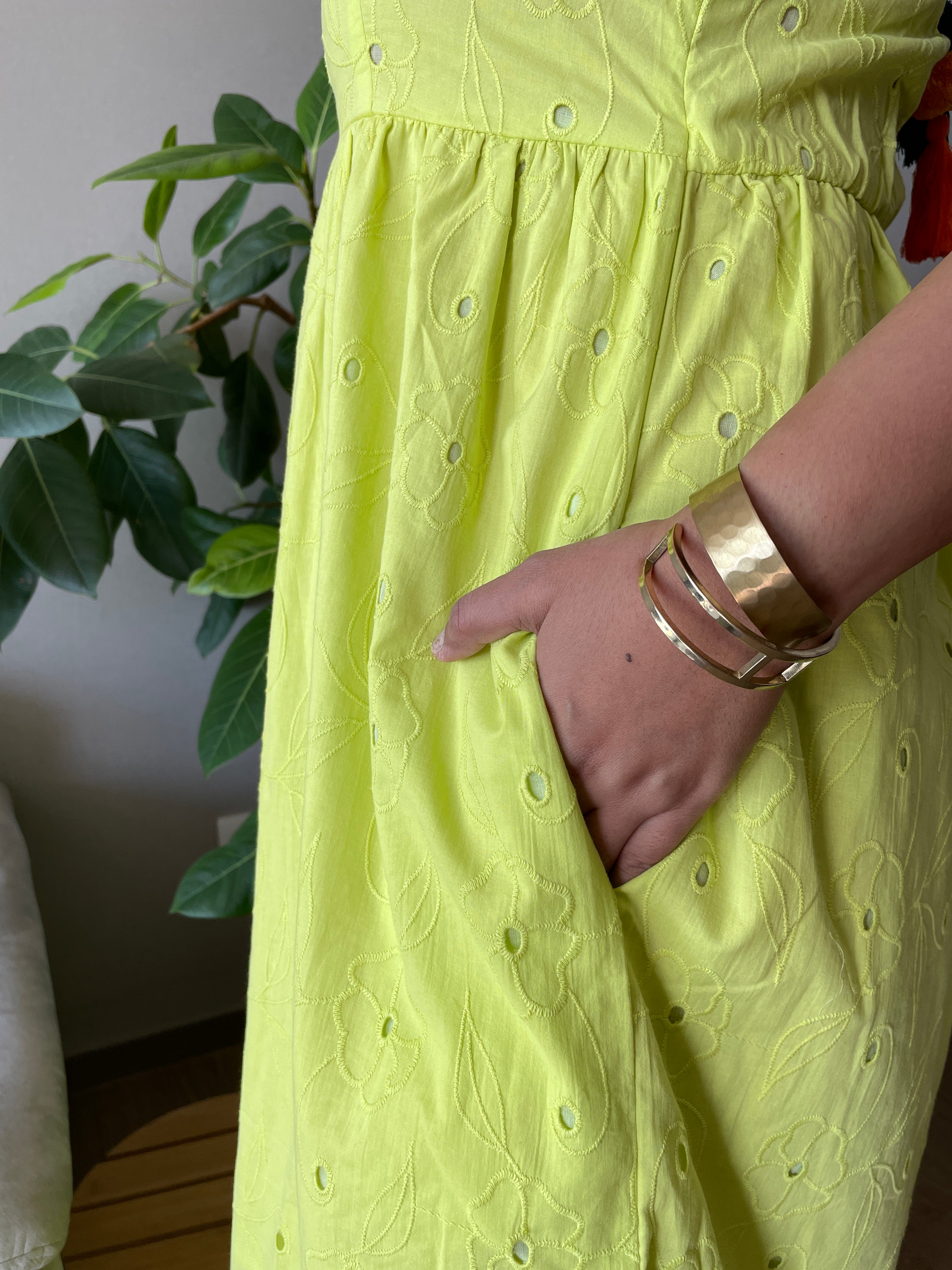 Lime Green Halter Dress image 7