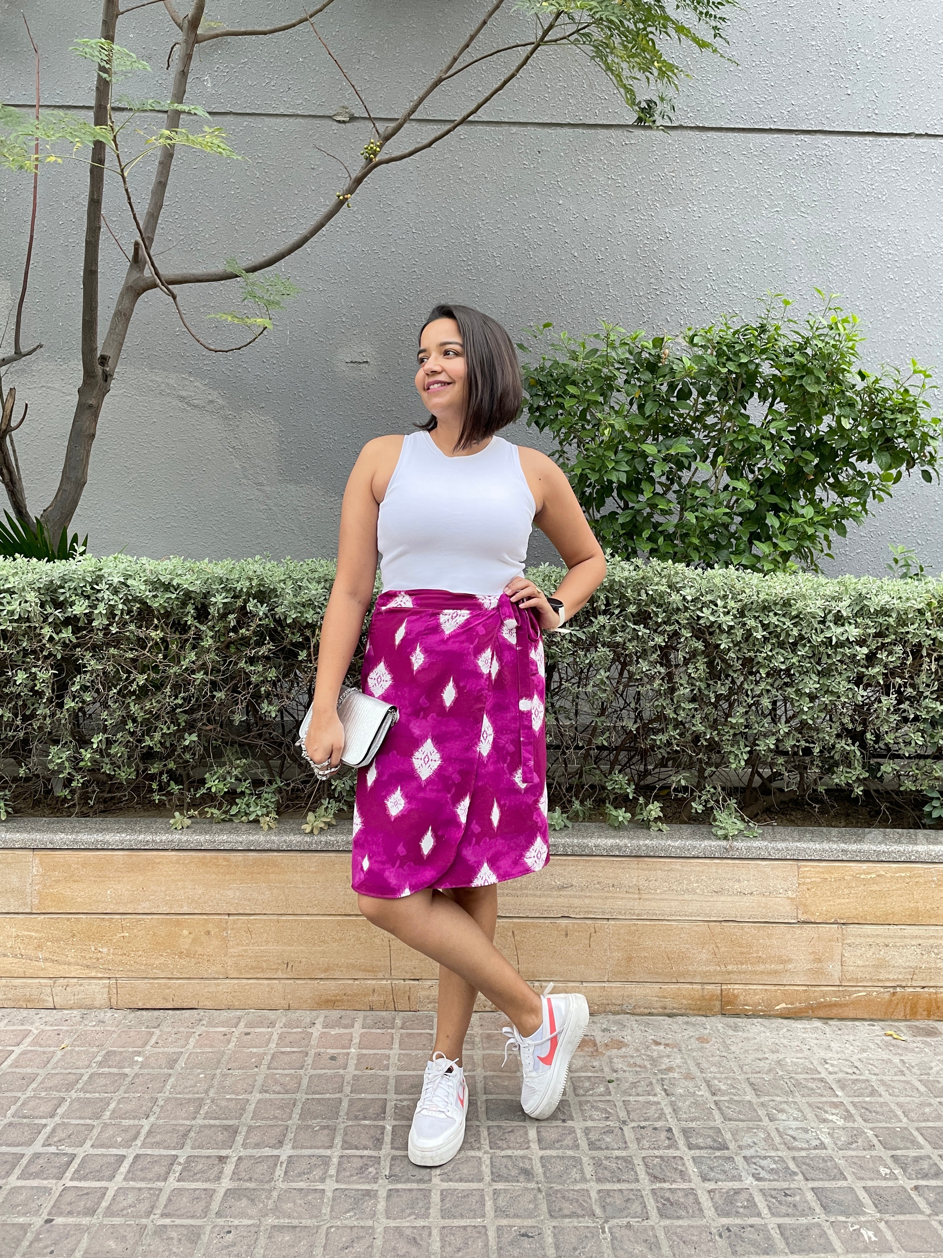 Purple Wrap Around Skirt image 3