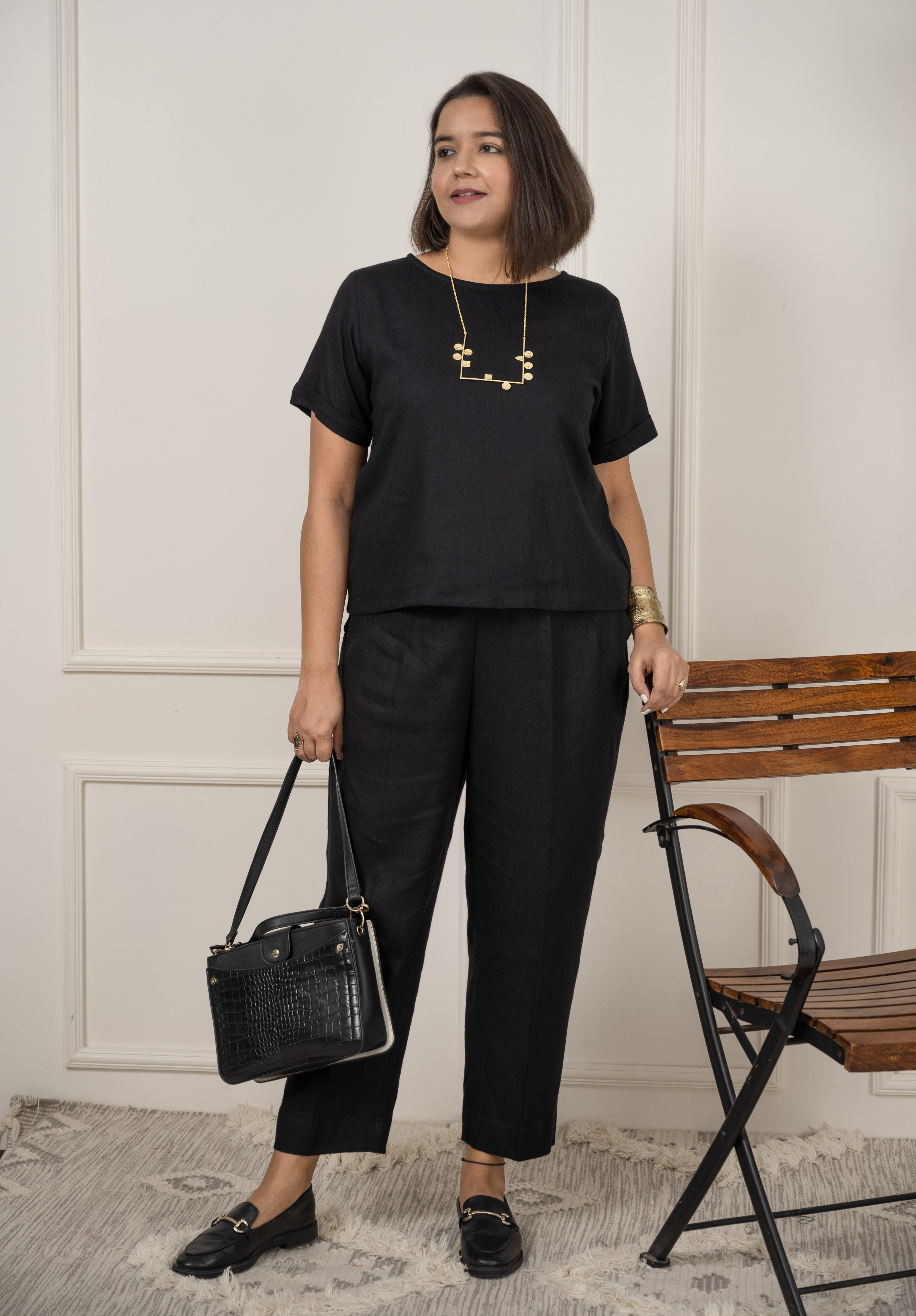 Linen Black Coord Set image 5