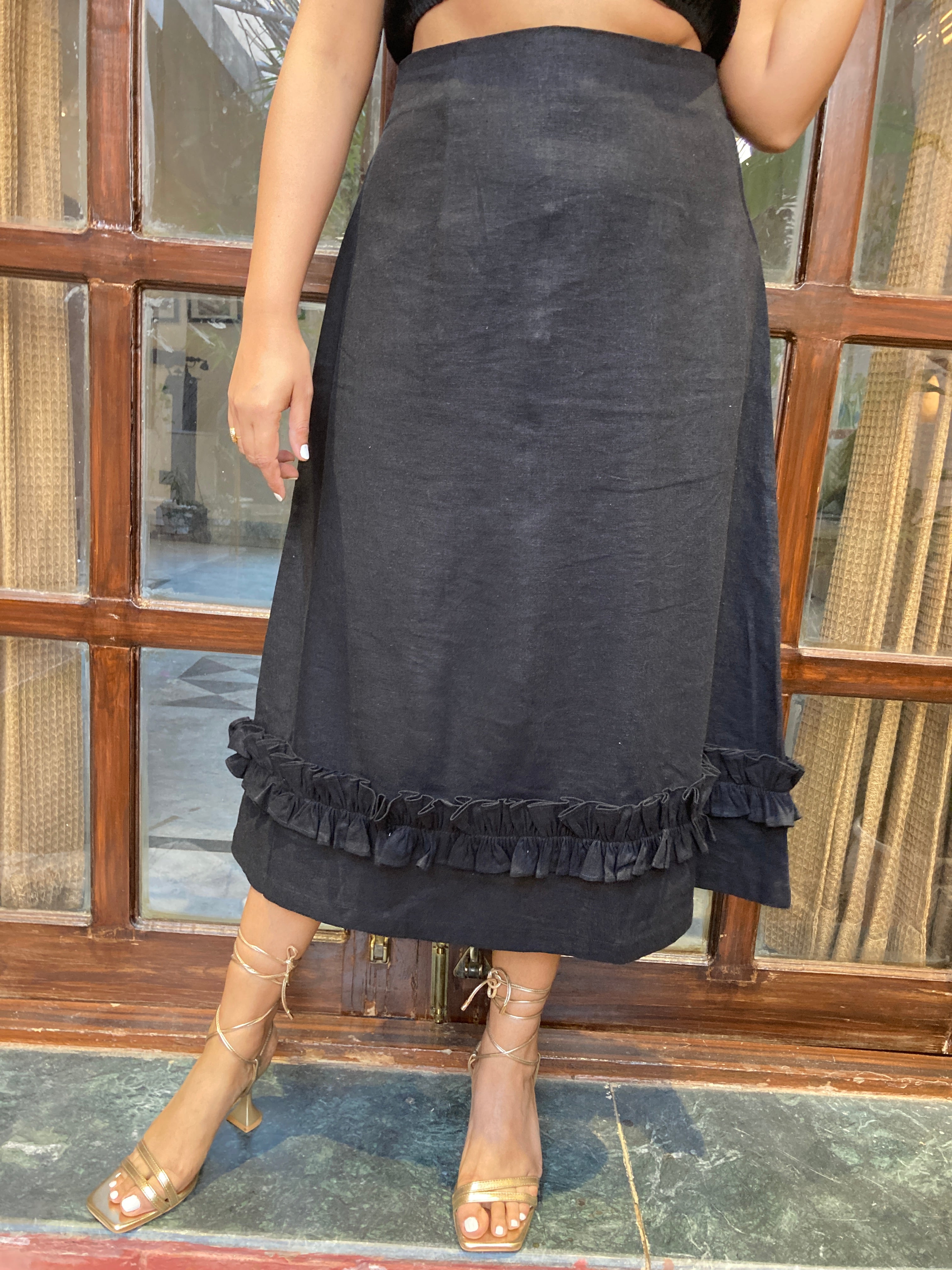 Linen Black Coord Set image 2