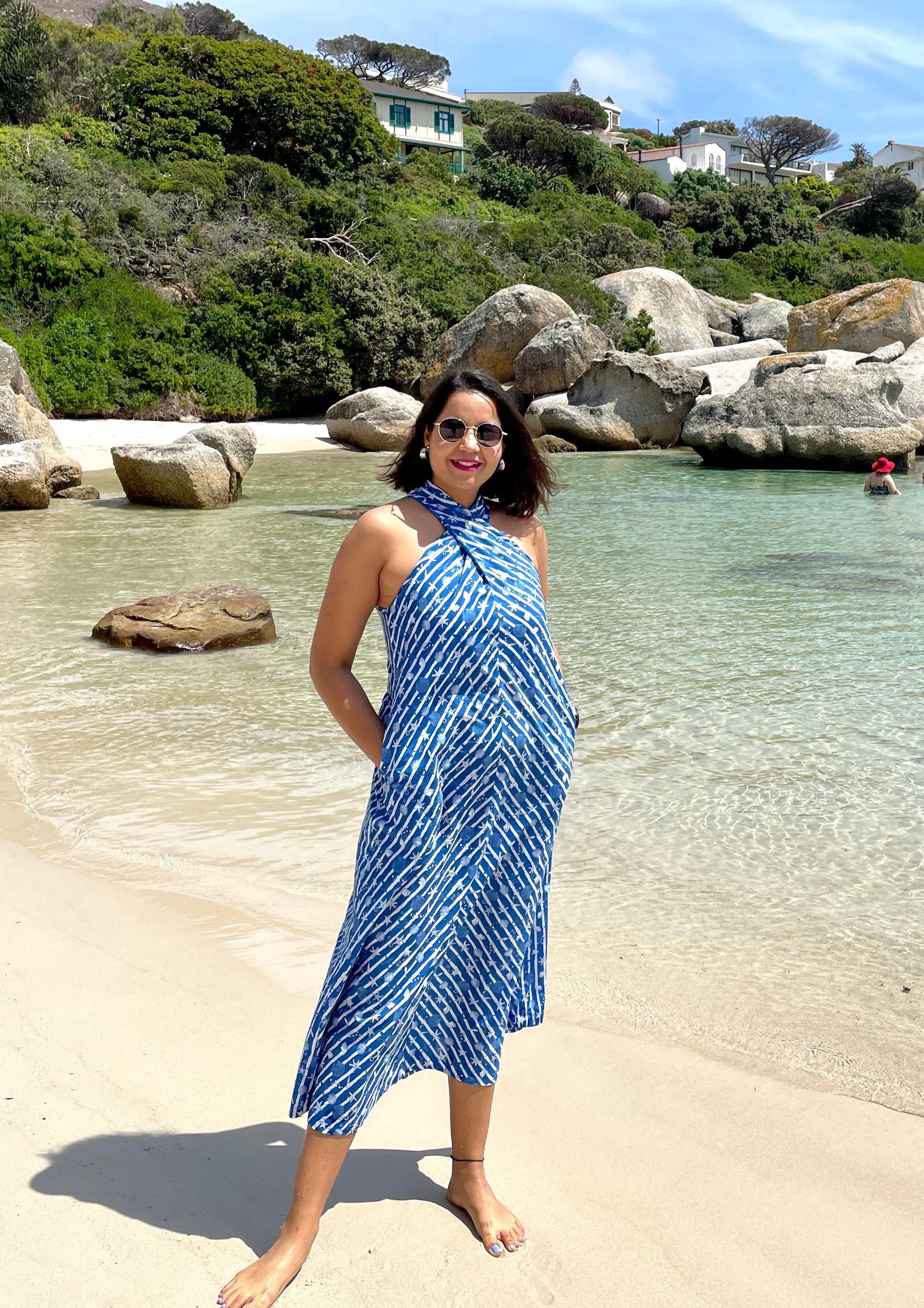 Blue Sea Shells Long Dress image 1