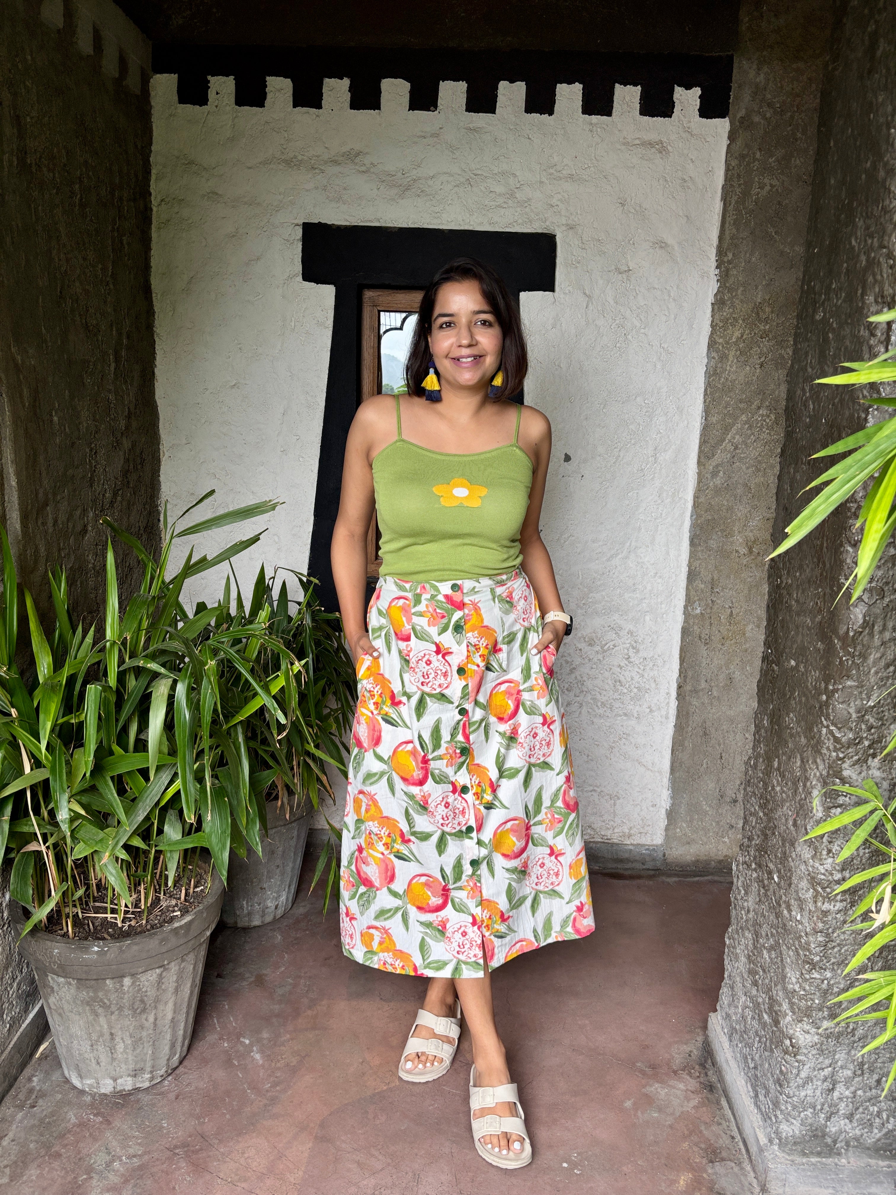 Peach Blossom Midi Skirt image 6
