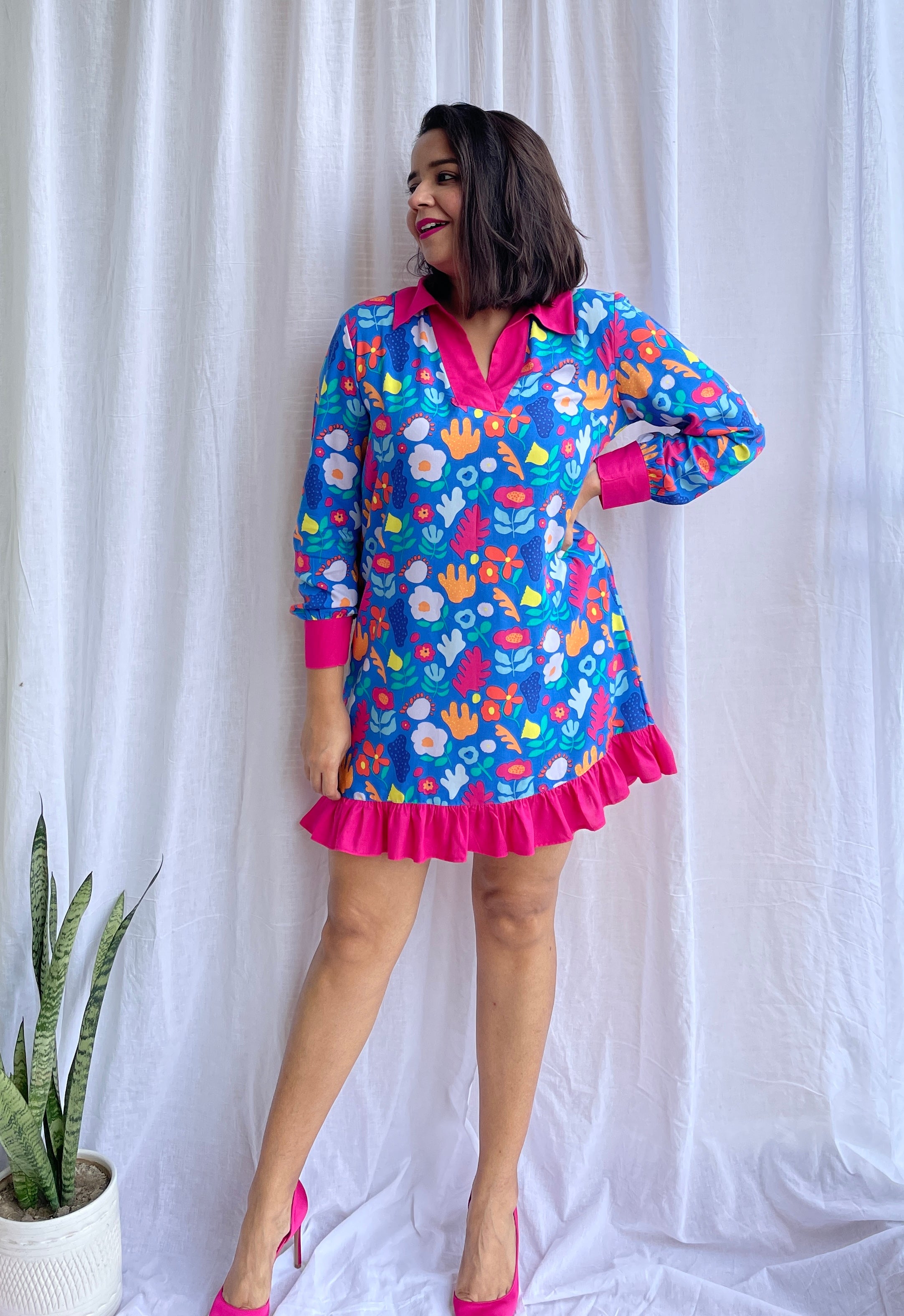 Blue Magenta Dress image 0