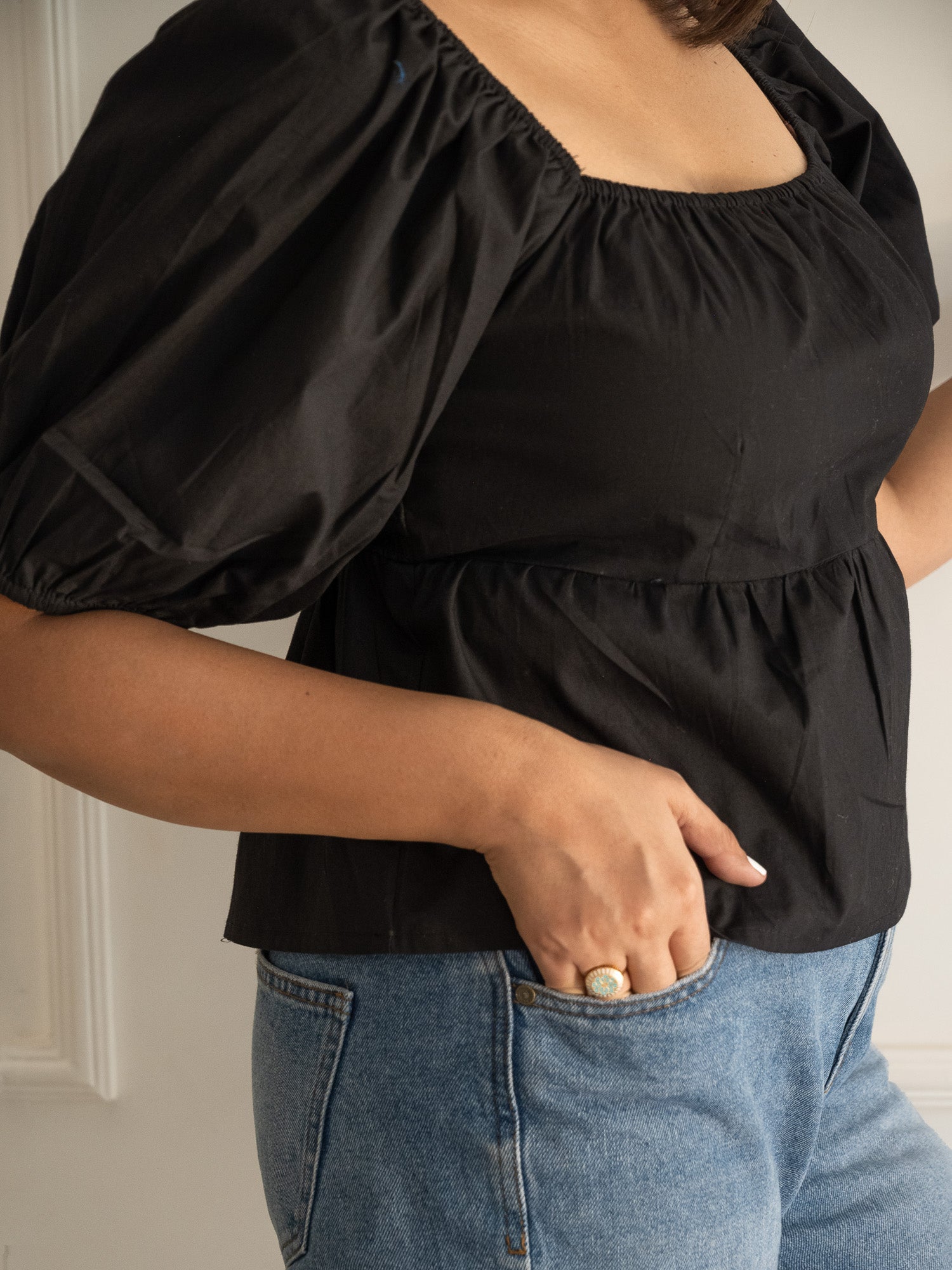 Solid Black Top image 2