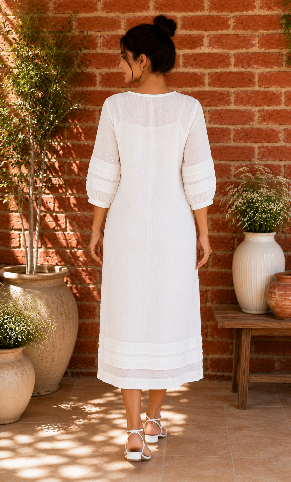 Organic Cotton Butta Dress with Inner