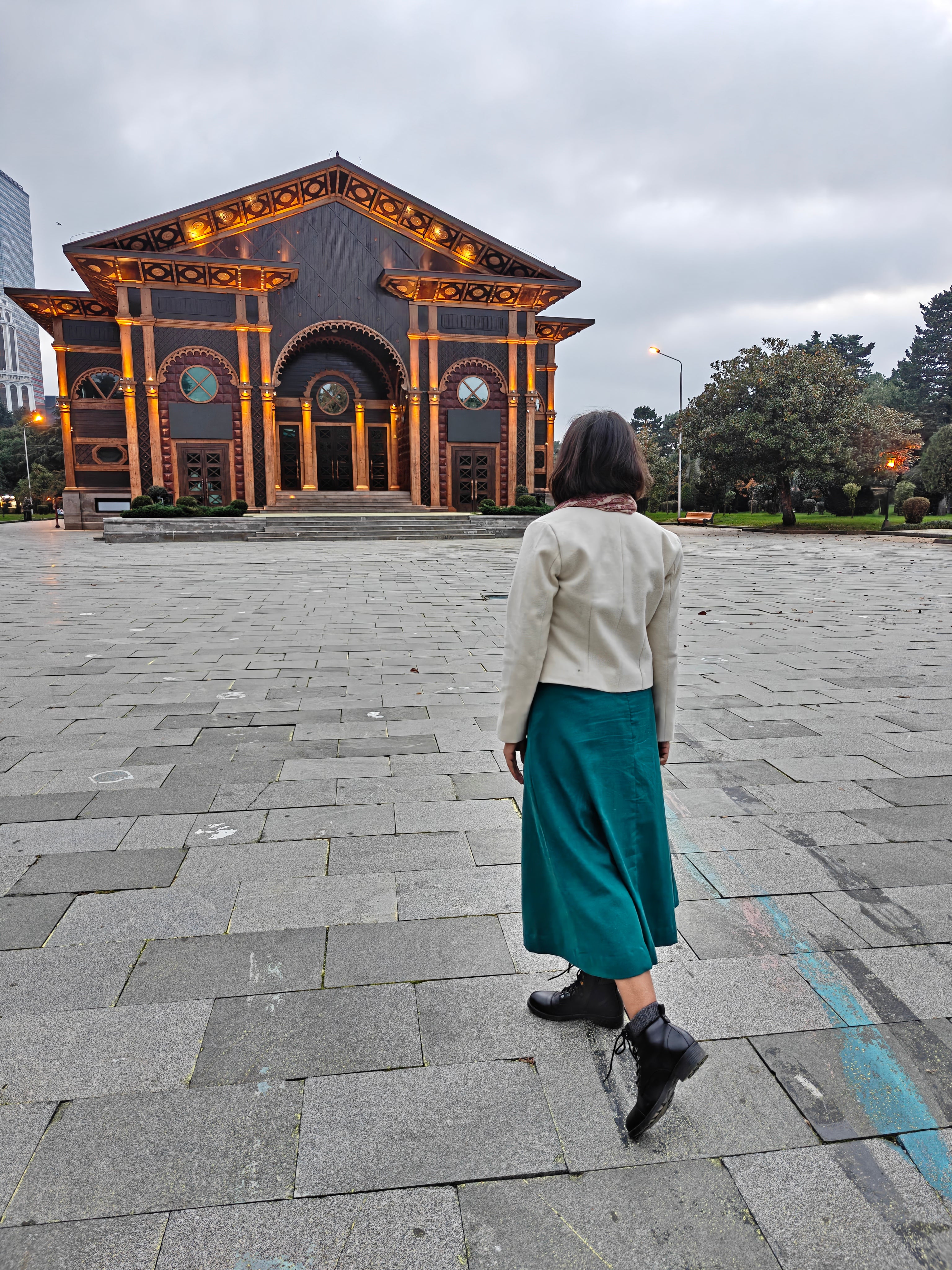 Ivory Wool-Blend Structured Jacket