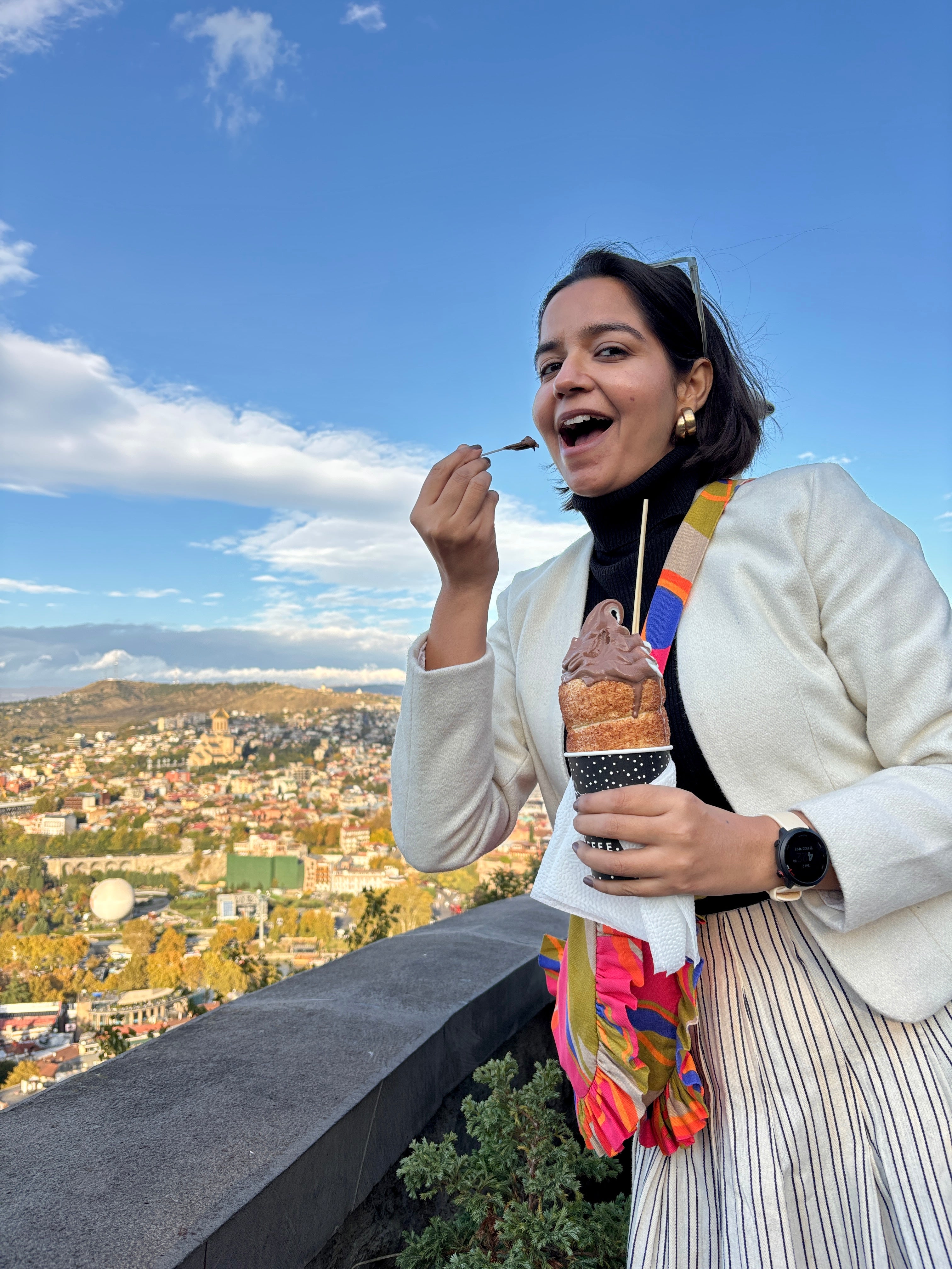 Ivory Wool-Blend Structured Jacket