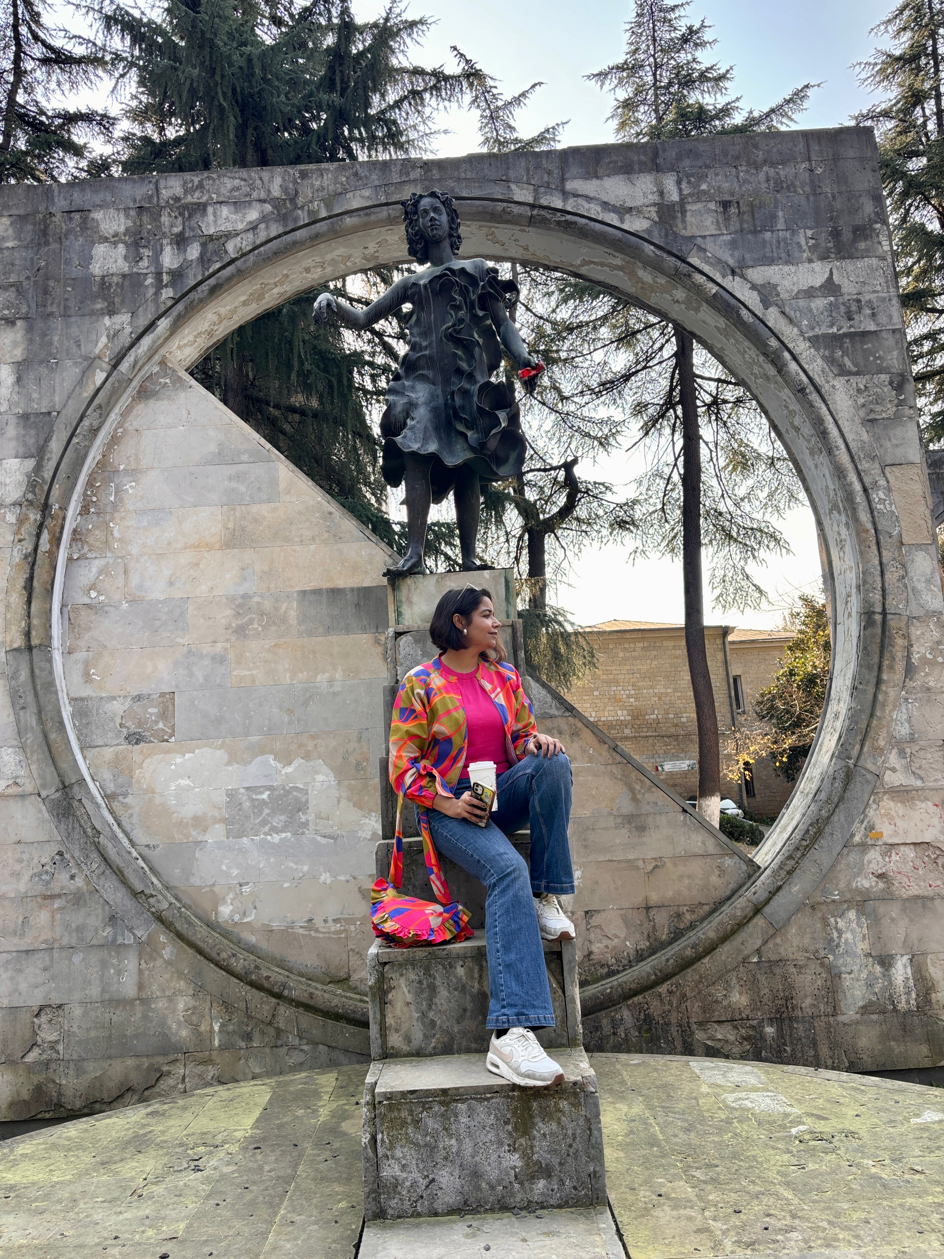 Multicolor Abstract Bomber Jacket