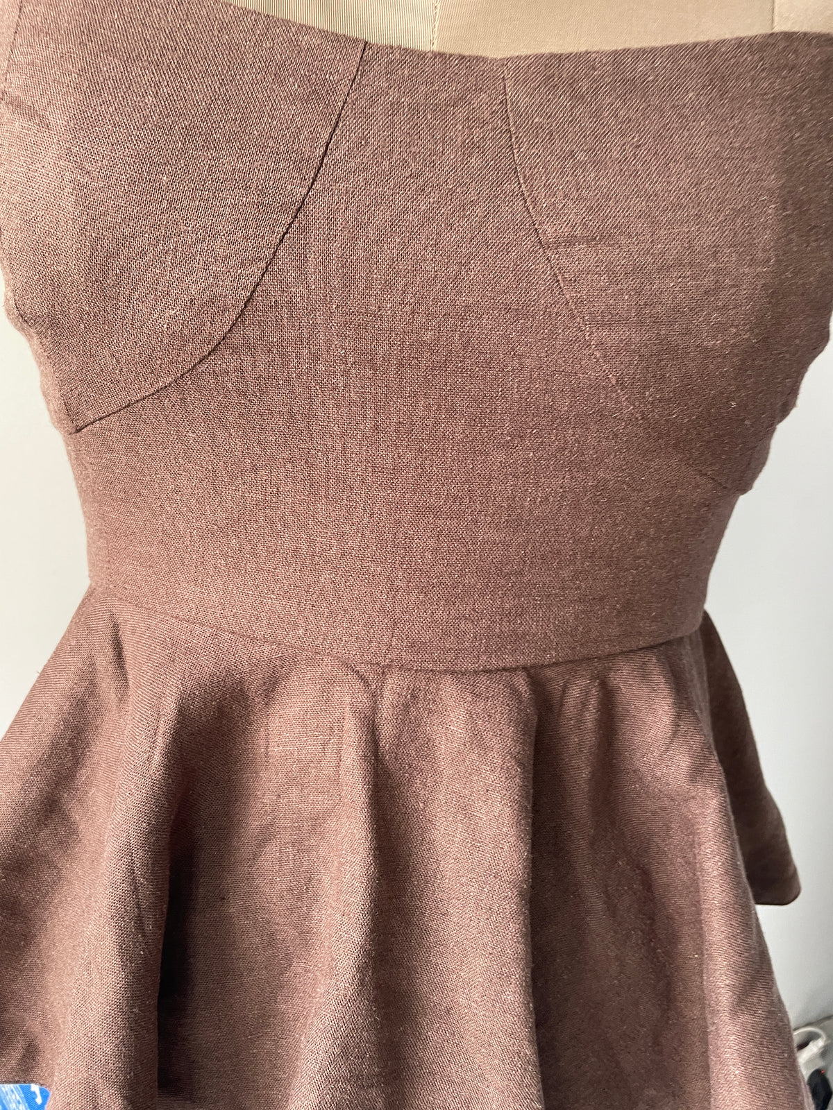 Brown Peplum Top Co-Ord Set